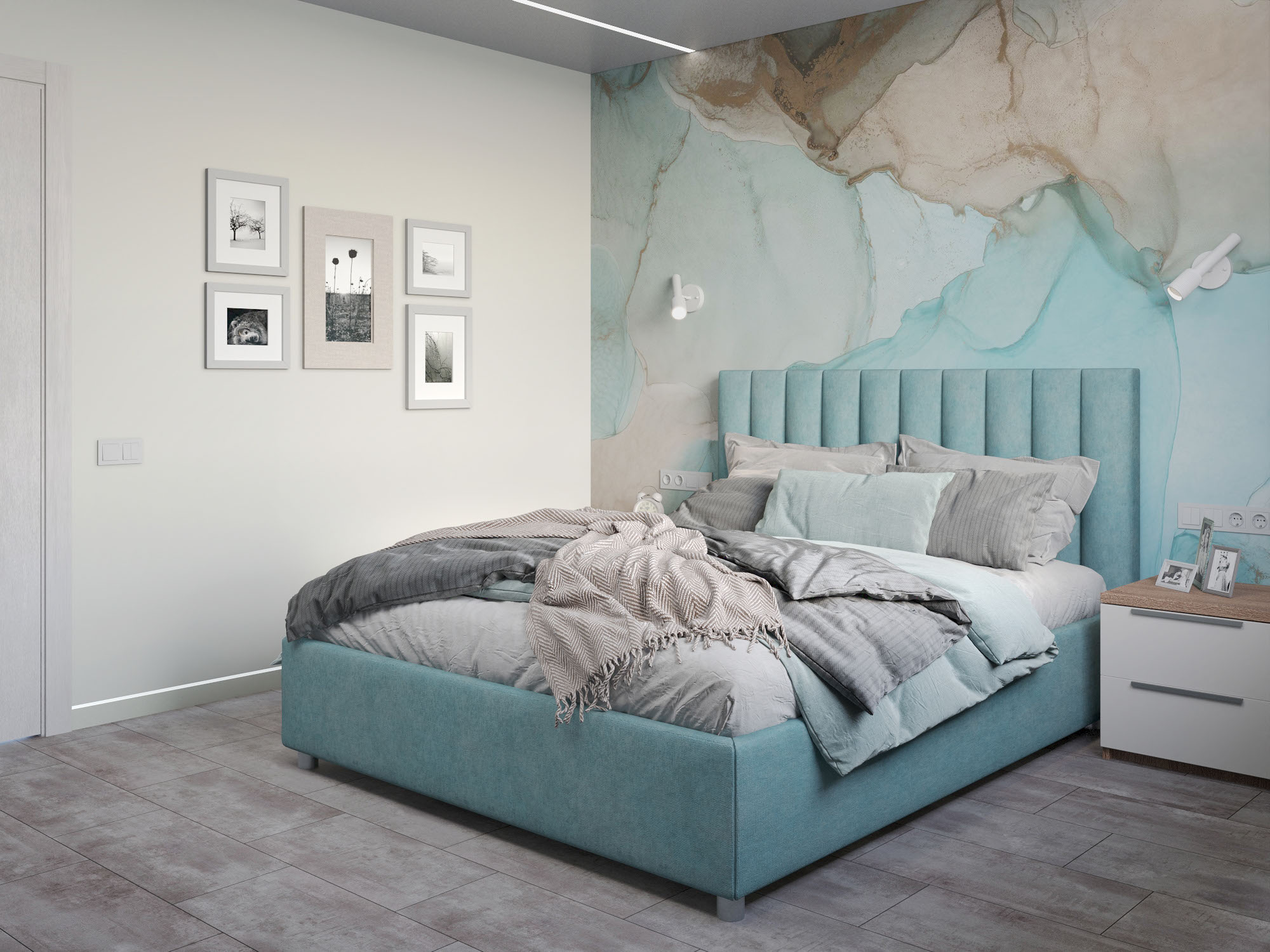 Bedroom Nega. Квартира в Екатеринбурге — Изображение №1 — Иллюстрация, 3D на Dprofile