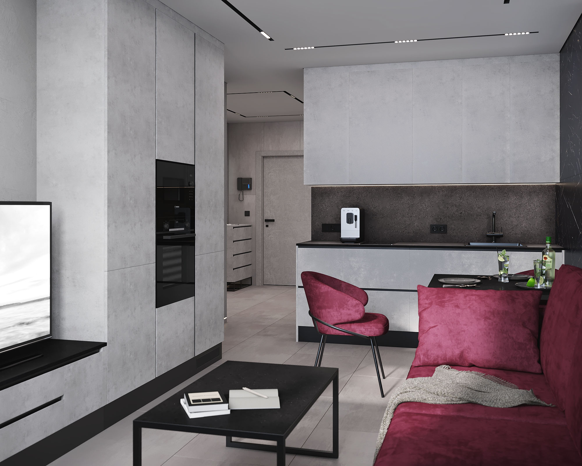 Kitchen-living room — Изображение №5 — Иллюстрация, 3D на Dprofile