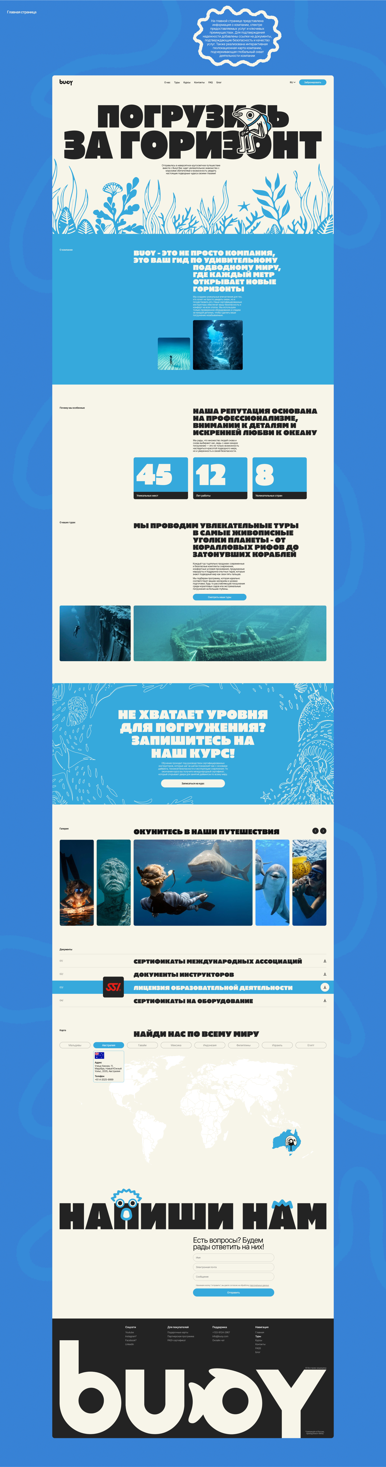 BUOY / Корпоративный сайт — Изображение №3 — Интерфейсы, Брендинг на Dprofile