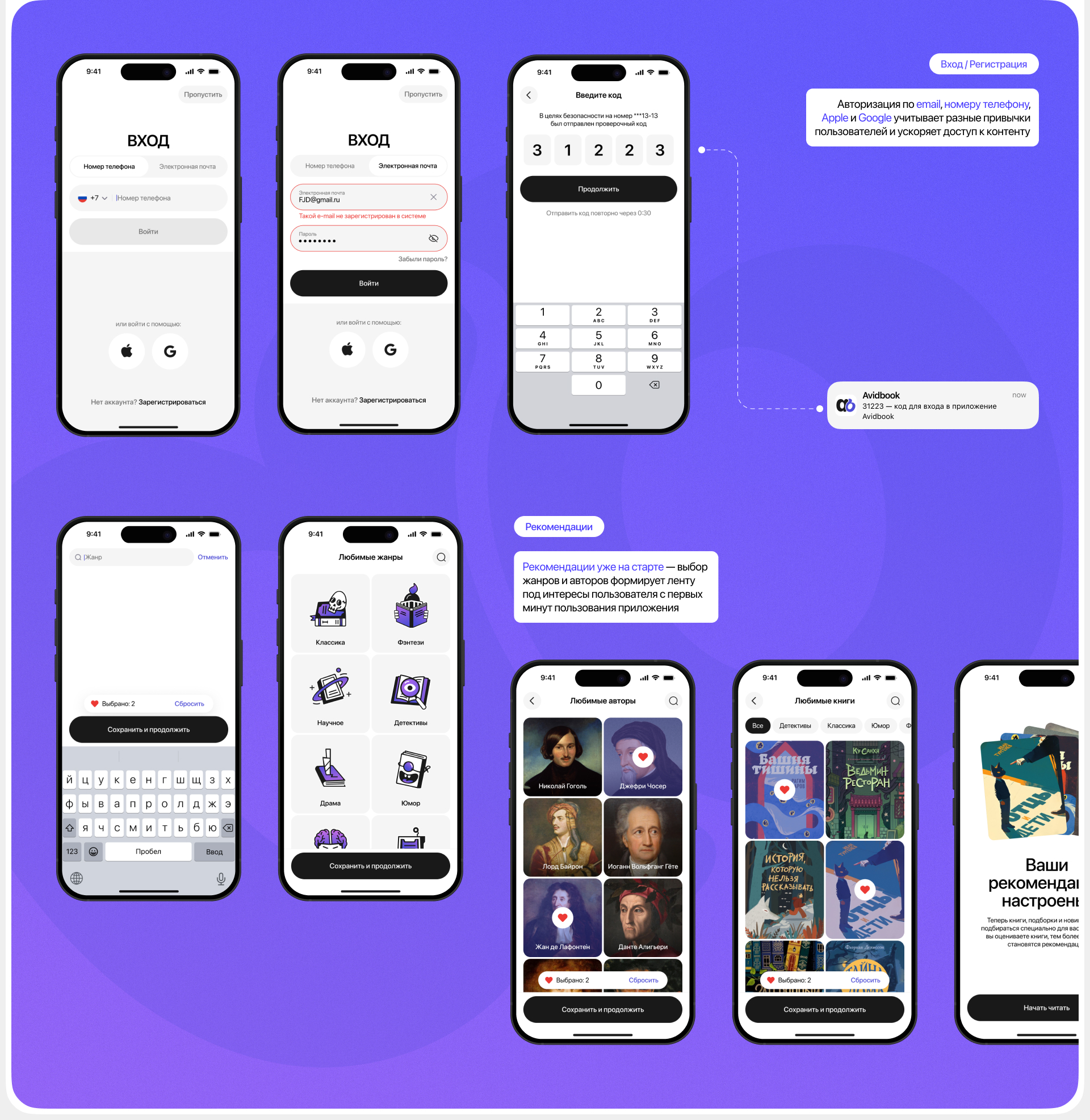 Avidbook / Mobile App — Изображение №6 — Интерфейсы на Dprofile
