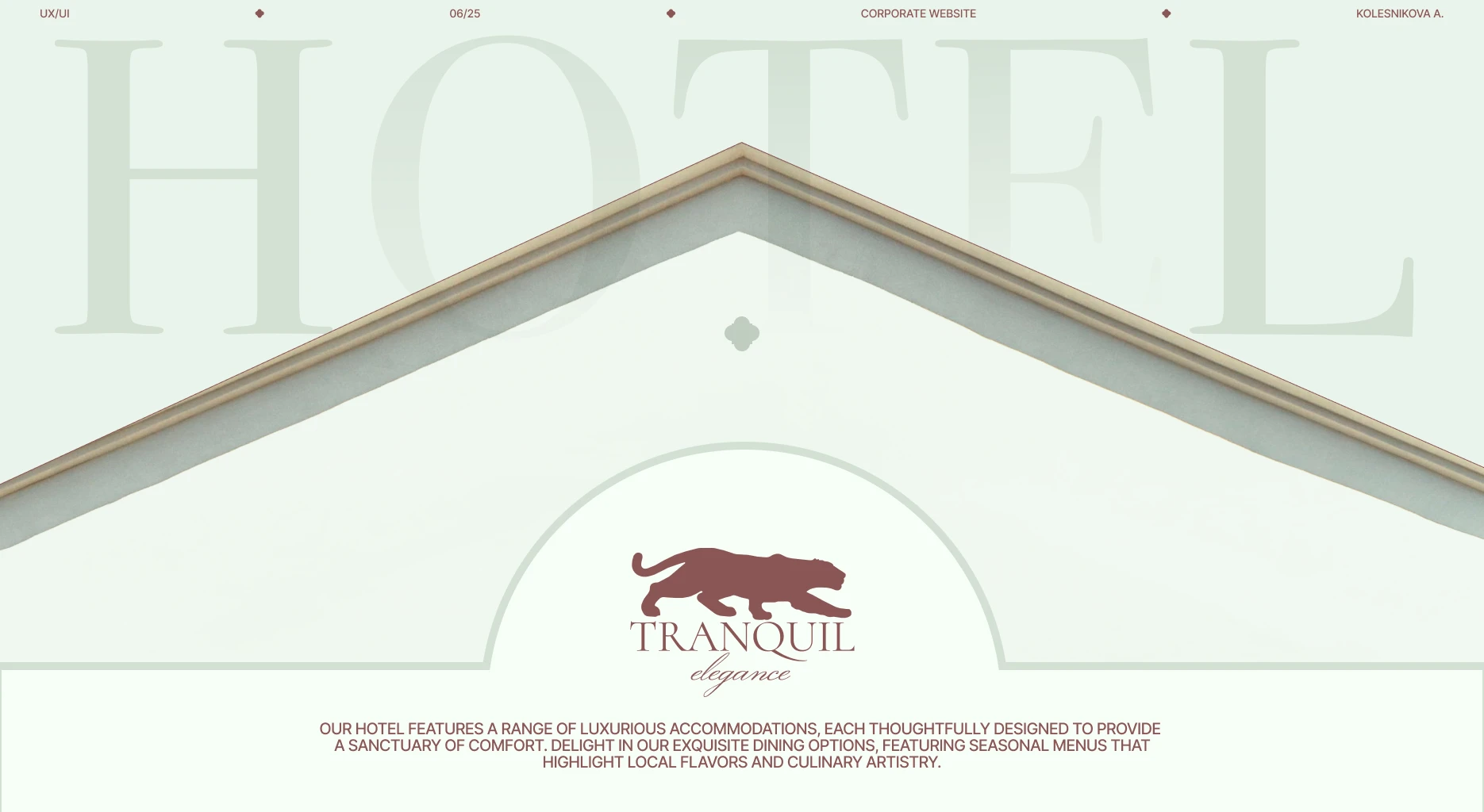Tranquil elegance — Изображение №1 — Интерфейсы, Брендинг на Dprofile