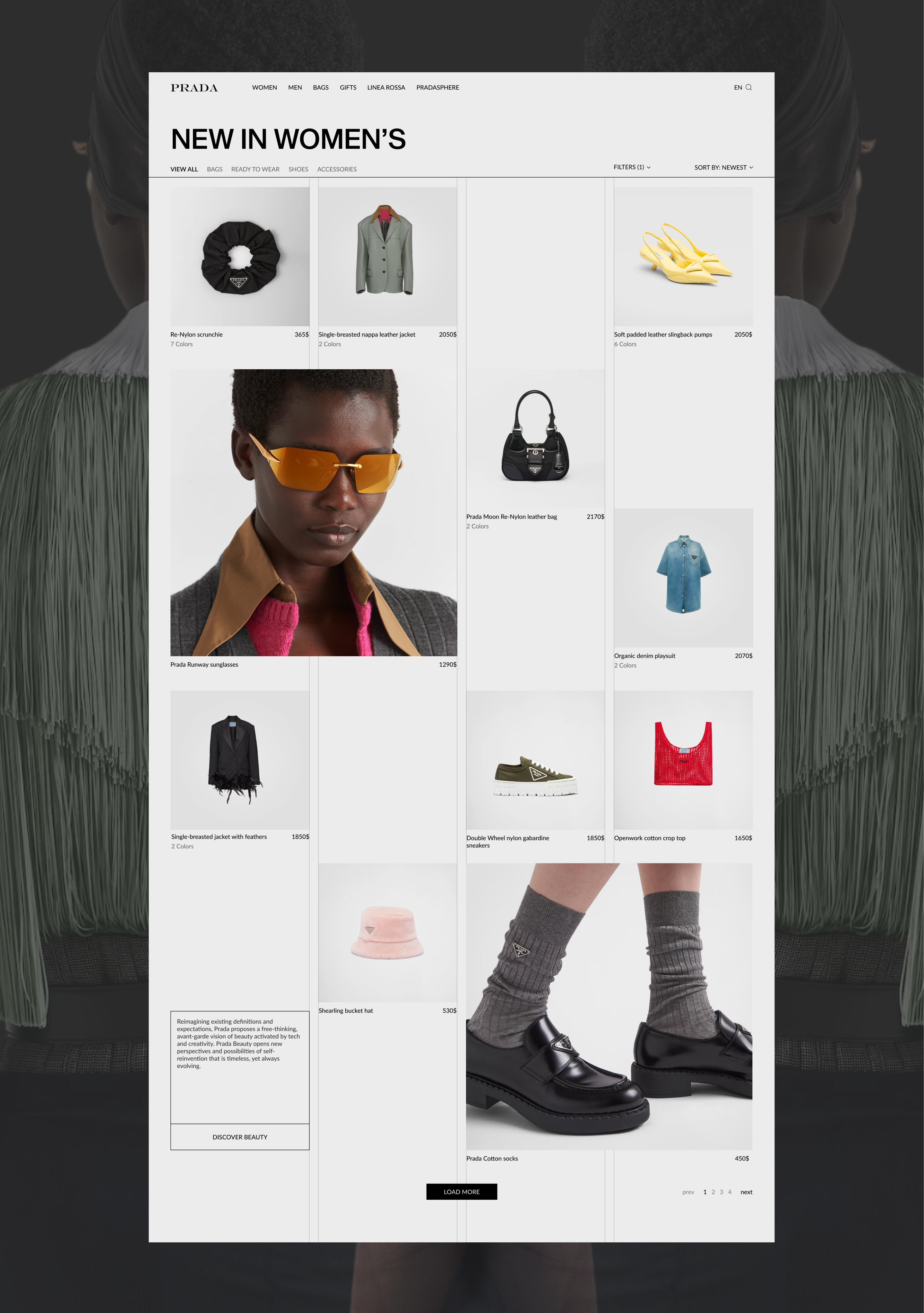 PRADA | Редизайн сайта интернет-магазина — Изображение №7 — Интерфейсы на Dprofile