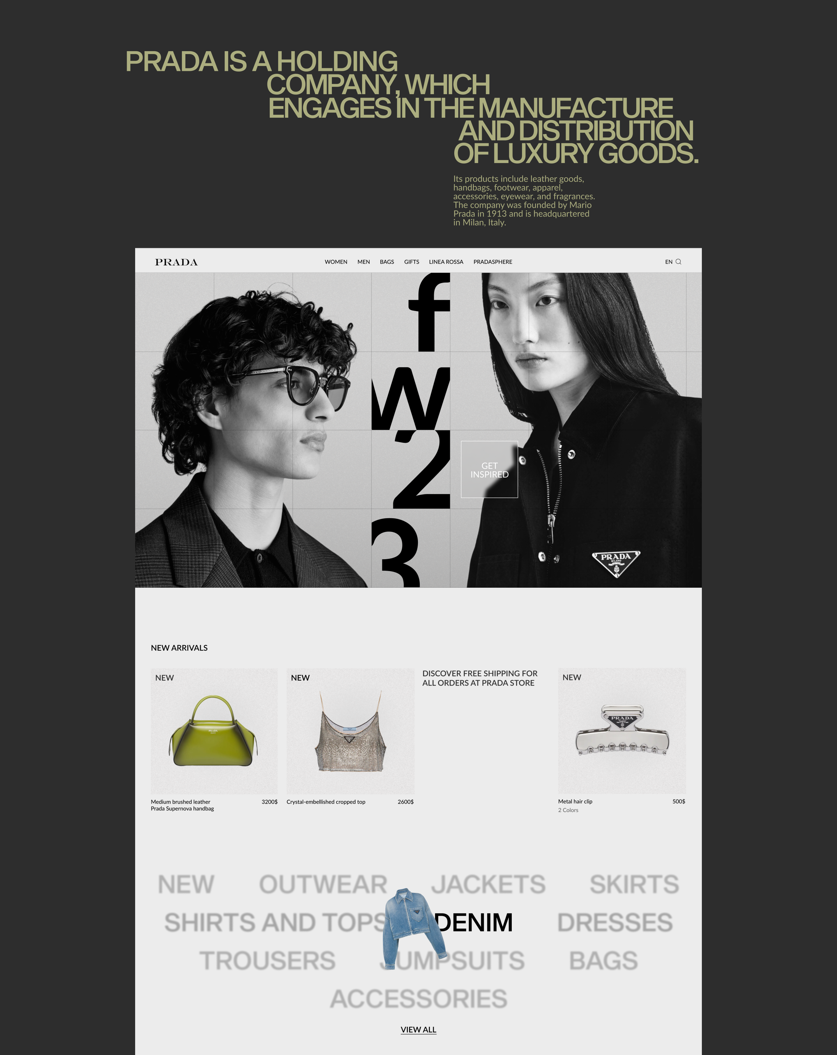 PRADA | Редизайн сайта интернет-магазина — Изображение №3 — Интерфейсы на Dprofile