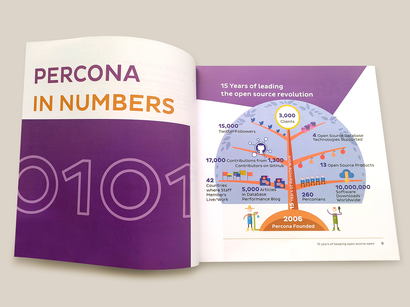 PERCONA 15 years. Брошюра для IT-компании. — Изображение №6 — Графика на Dprofile