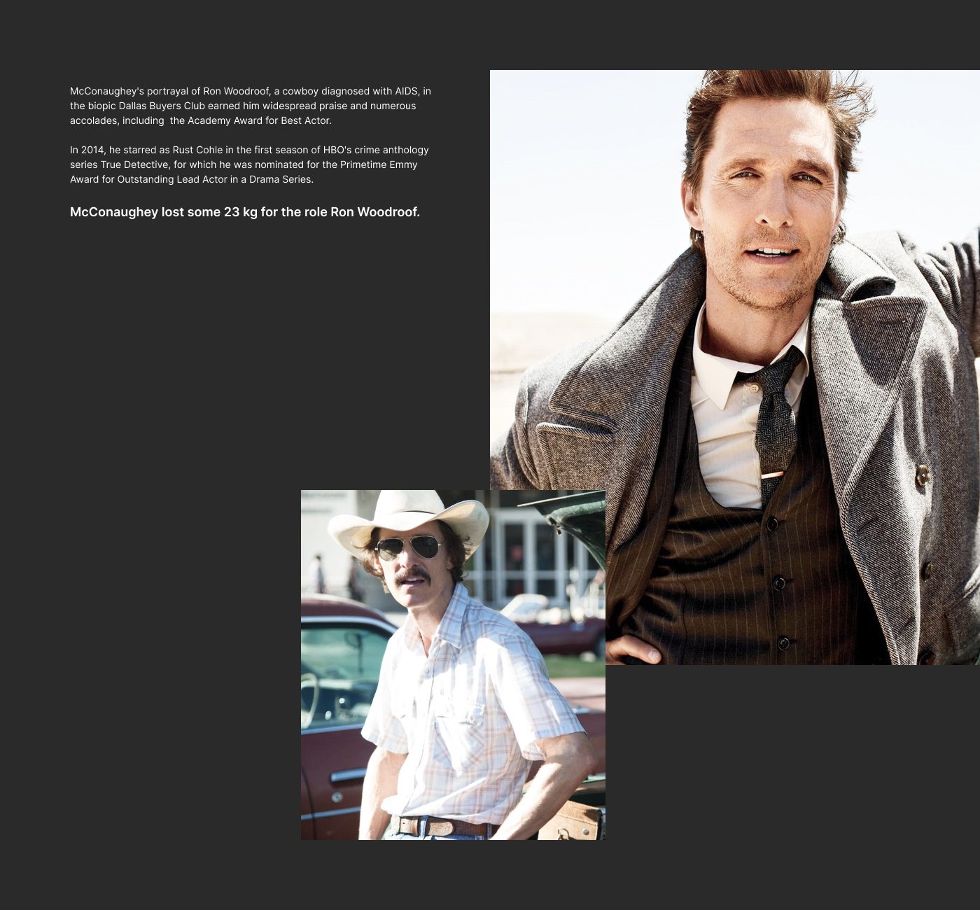 MATTHEW MCCONAUGHEY — personal website — Изображение №4 — Интерфейсы на Dprofile