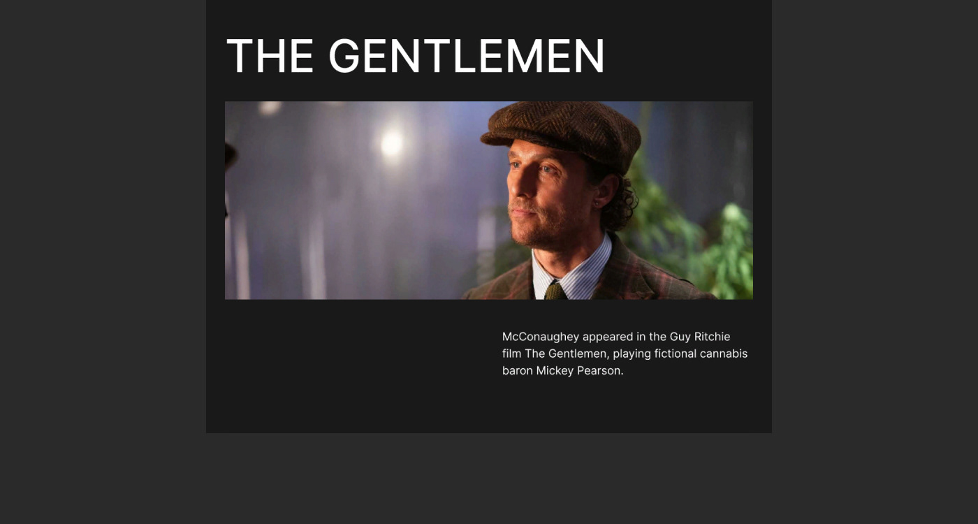 MATTHEW MCCONAUGHEY — personal website — Изображение №14 — Интерфейсы на Dprofile