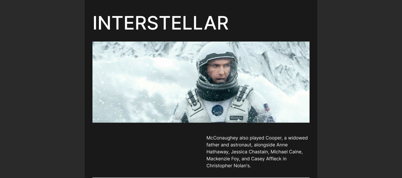 MATTHEW MCCONAUGHEY — personal website — Изображение №13 — Интерфейсы на Dprofile