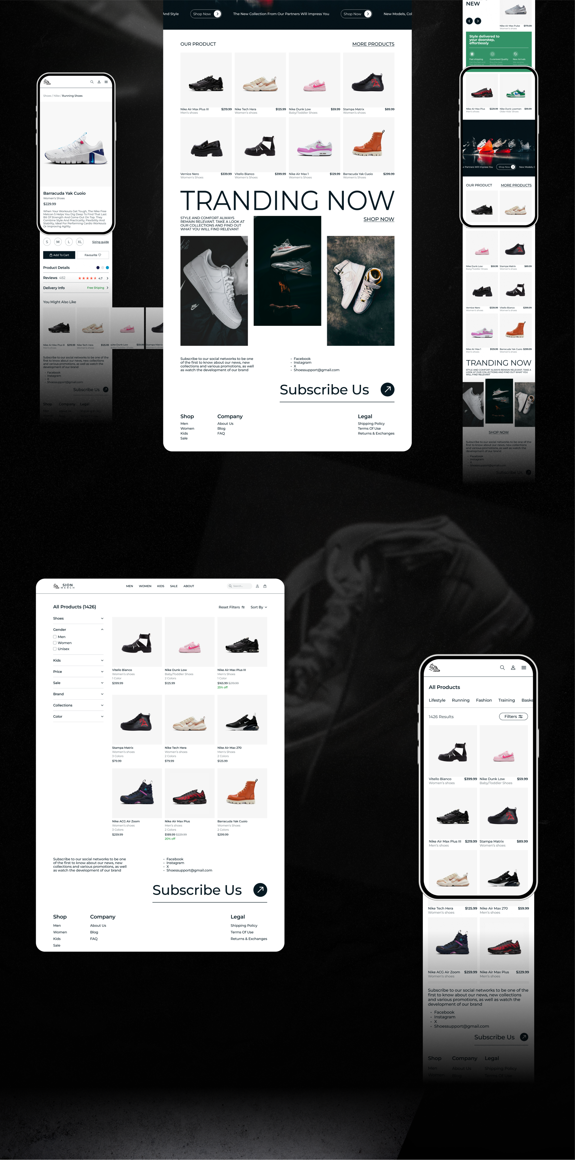 SION MERCH | Ecommerce website design concept — Изображение №4 — Графика, Интерфейсы на Dprofile