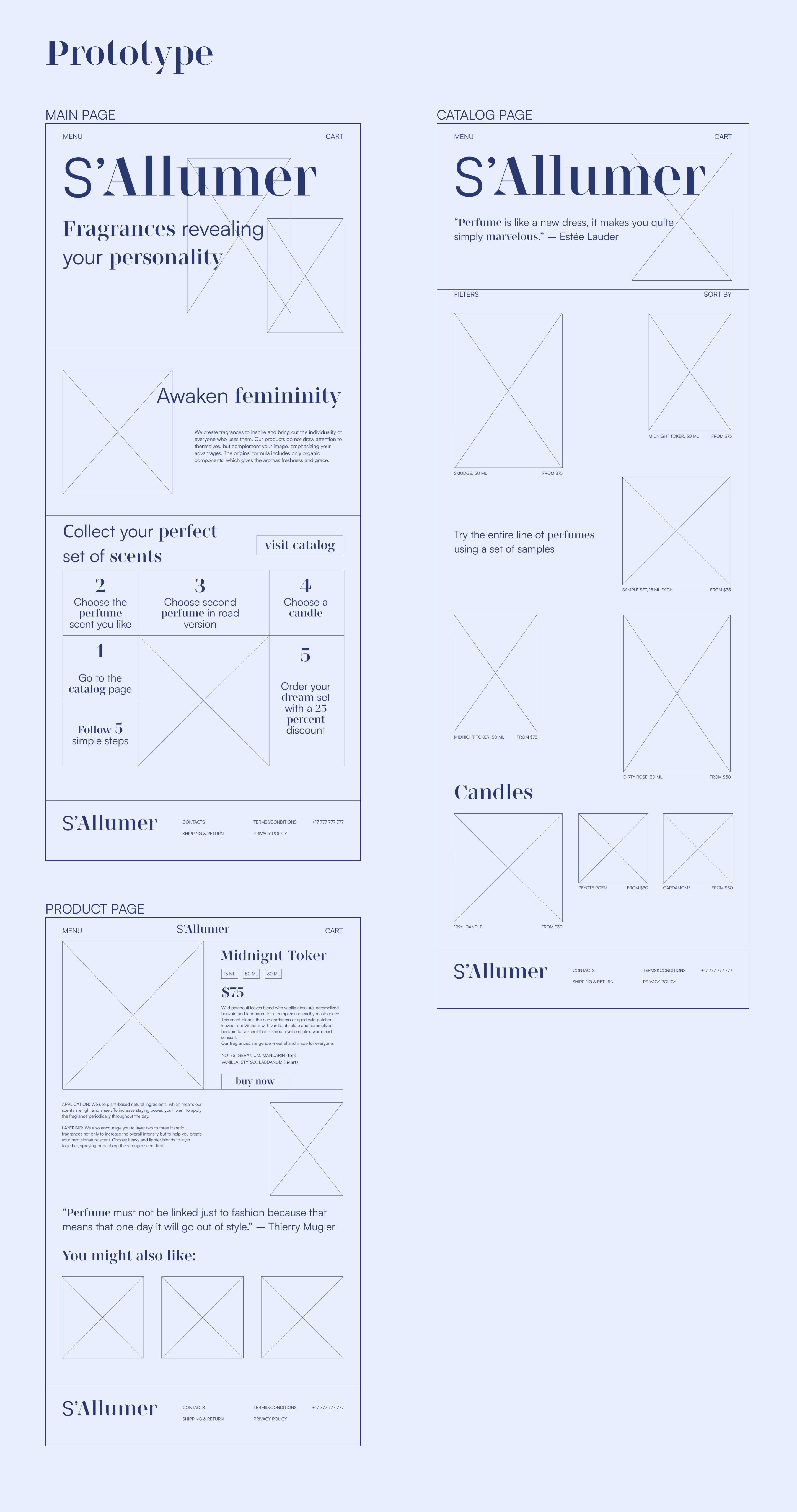 S'Allumer perfume website design — Изображение №4 — Брендинг, Интерфейсы на Dprofile
