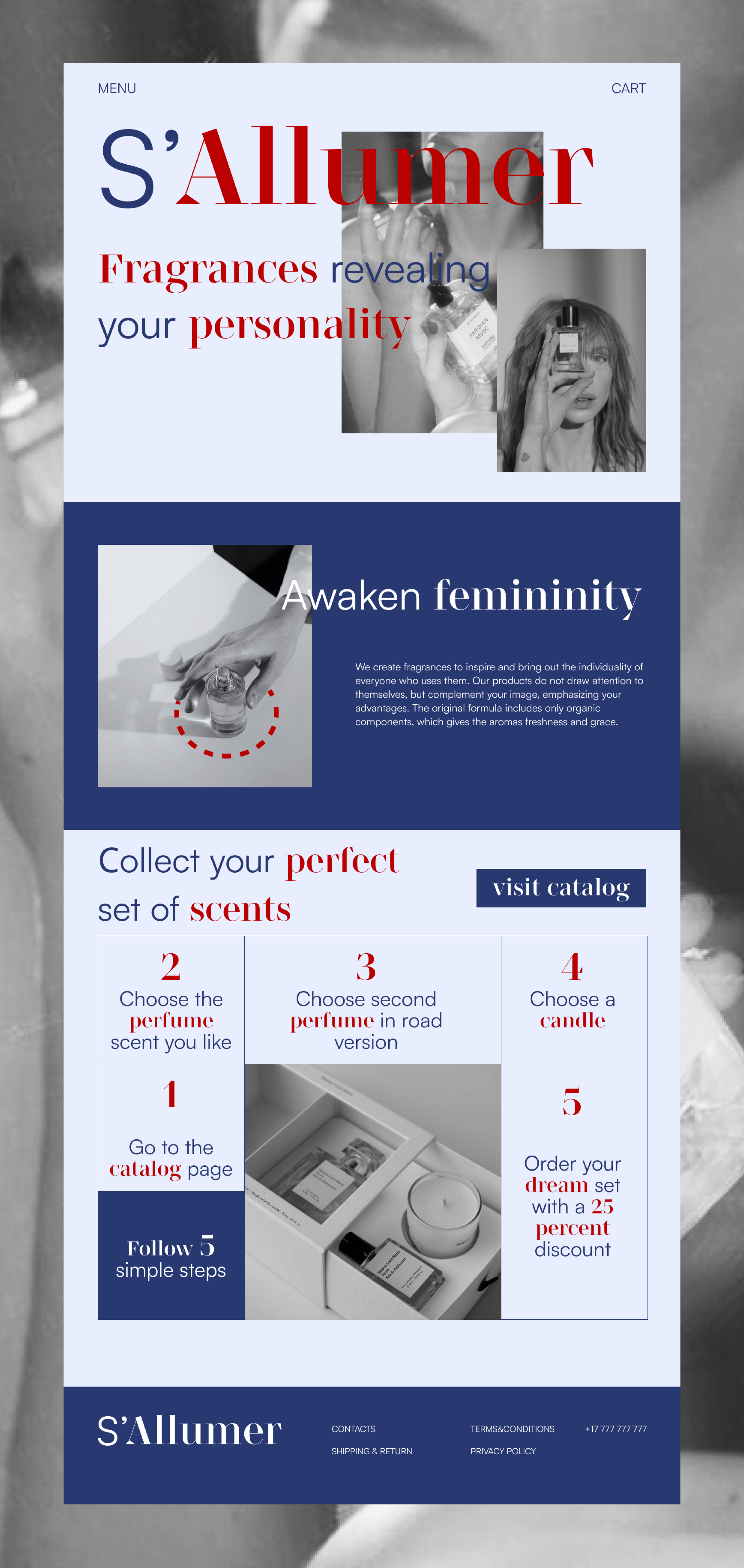 S'Allumer perfume website design — Изображение №5 — Брендинг, Интерфейсы на Dprofile