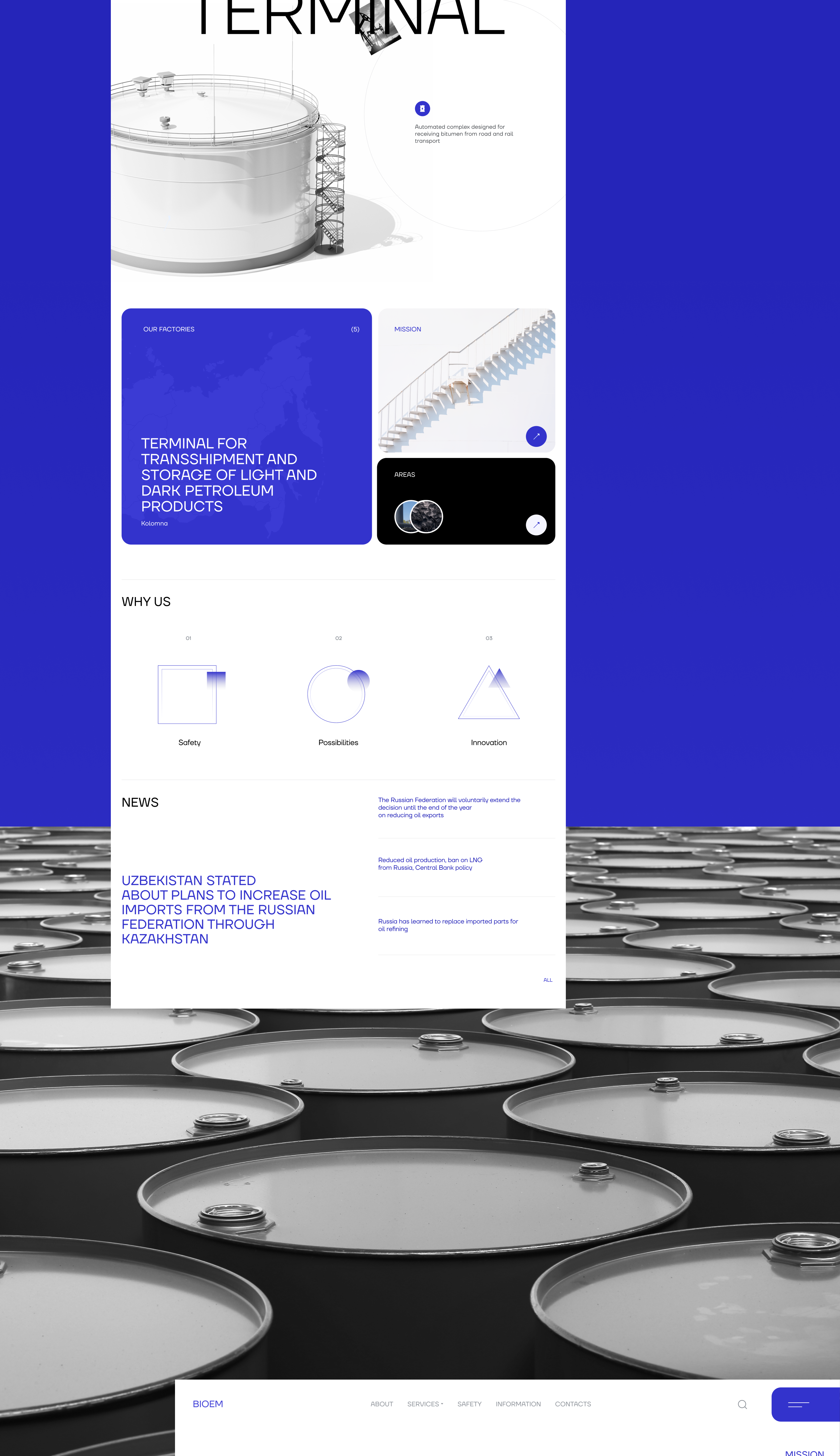 bioem — oil terminal — Изображение №2 — Интерфейсы на Dprofile
