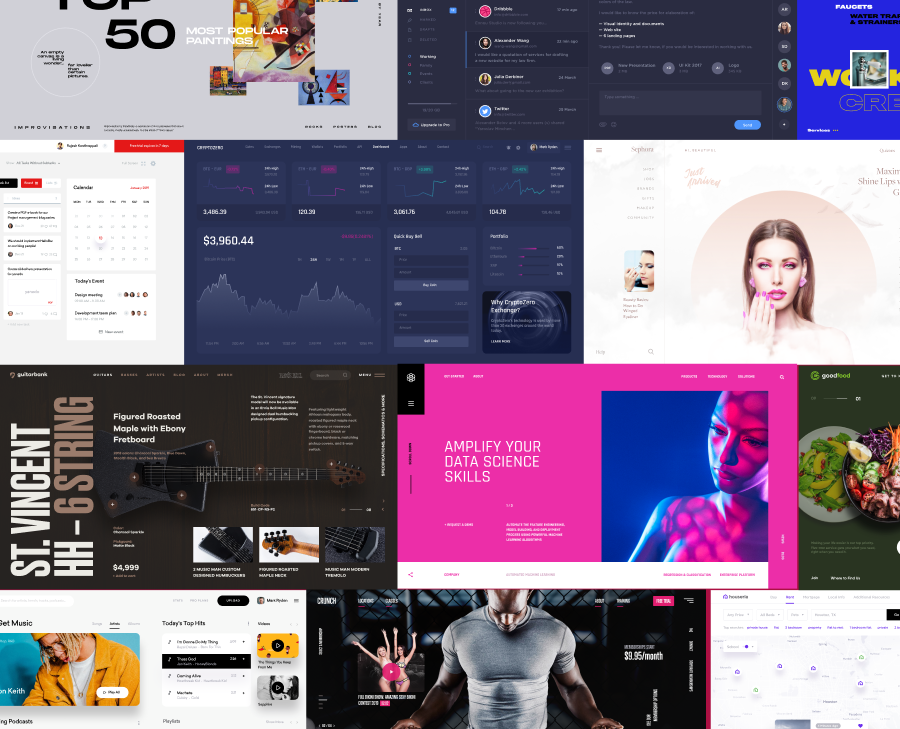 15 Days — 15 Concepts / UI Design Challenge — Интерфейсы на Dprofile