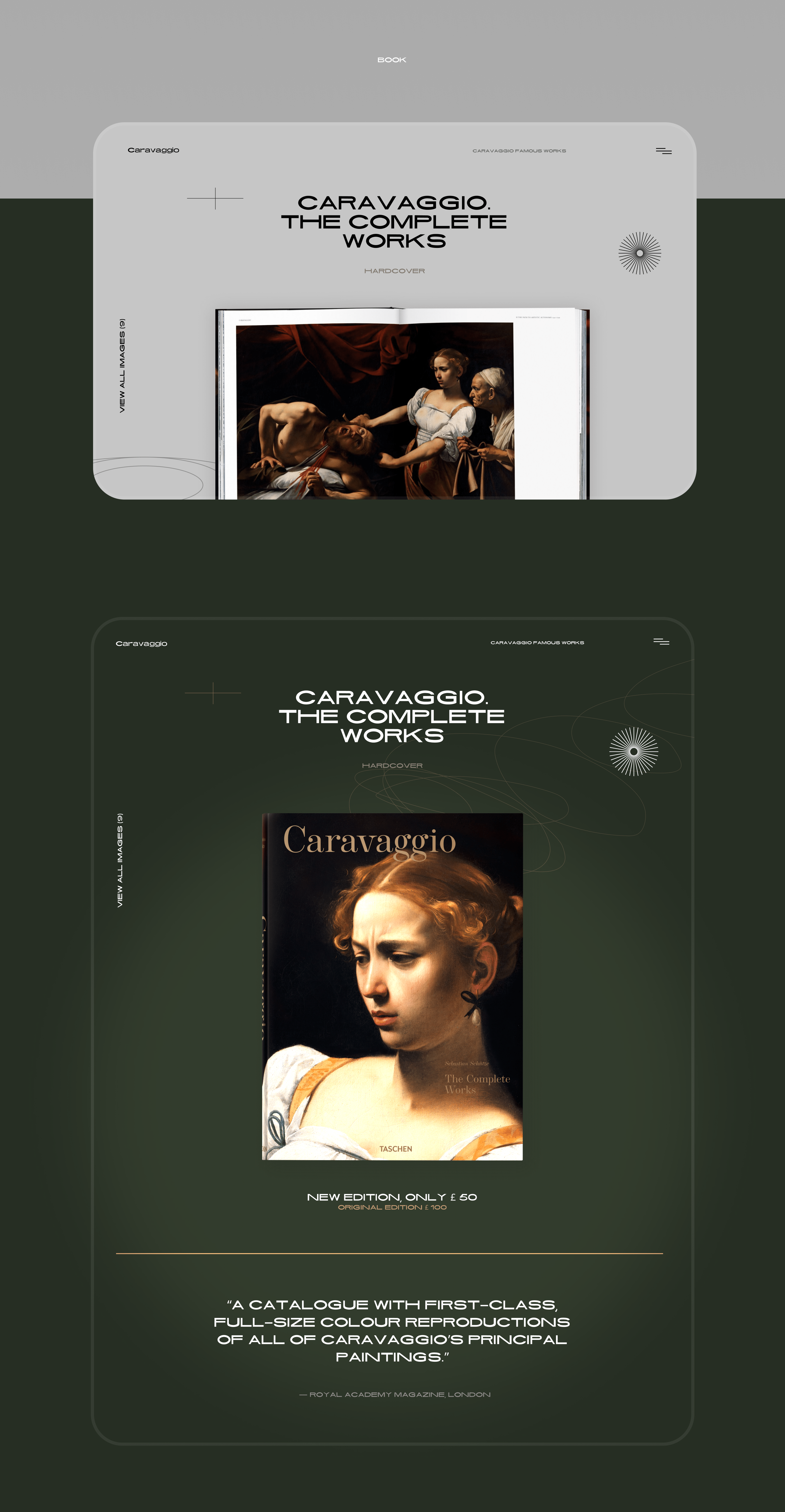 Caravaggio / Art Brutalism UI Concept — Изображение №8 — Интерфейсы на Dprofile