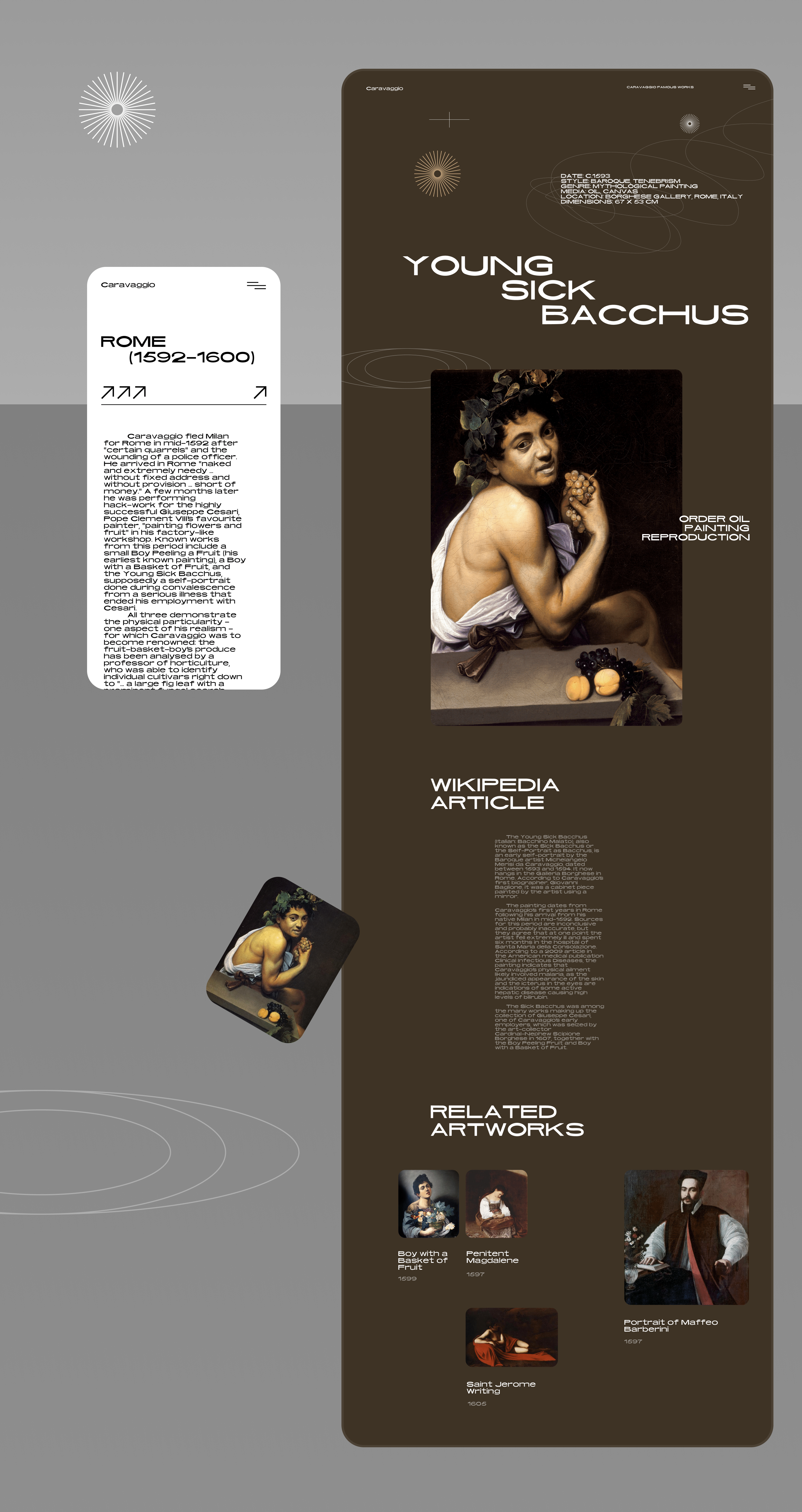 Caravaggio / Art Brutalism UI Concept — Изображение №6 — Интерфейсы на Dprofile
