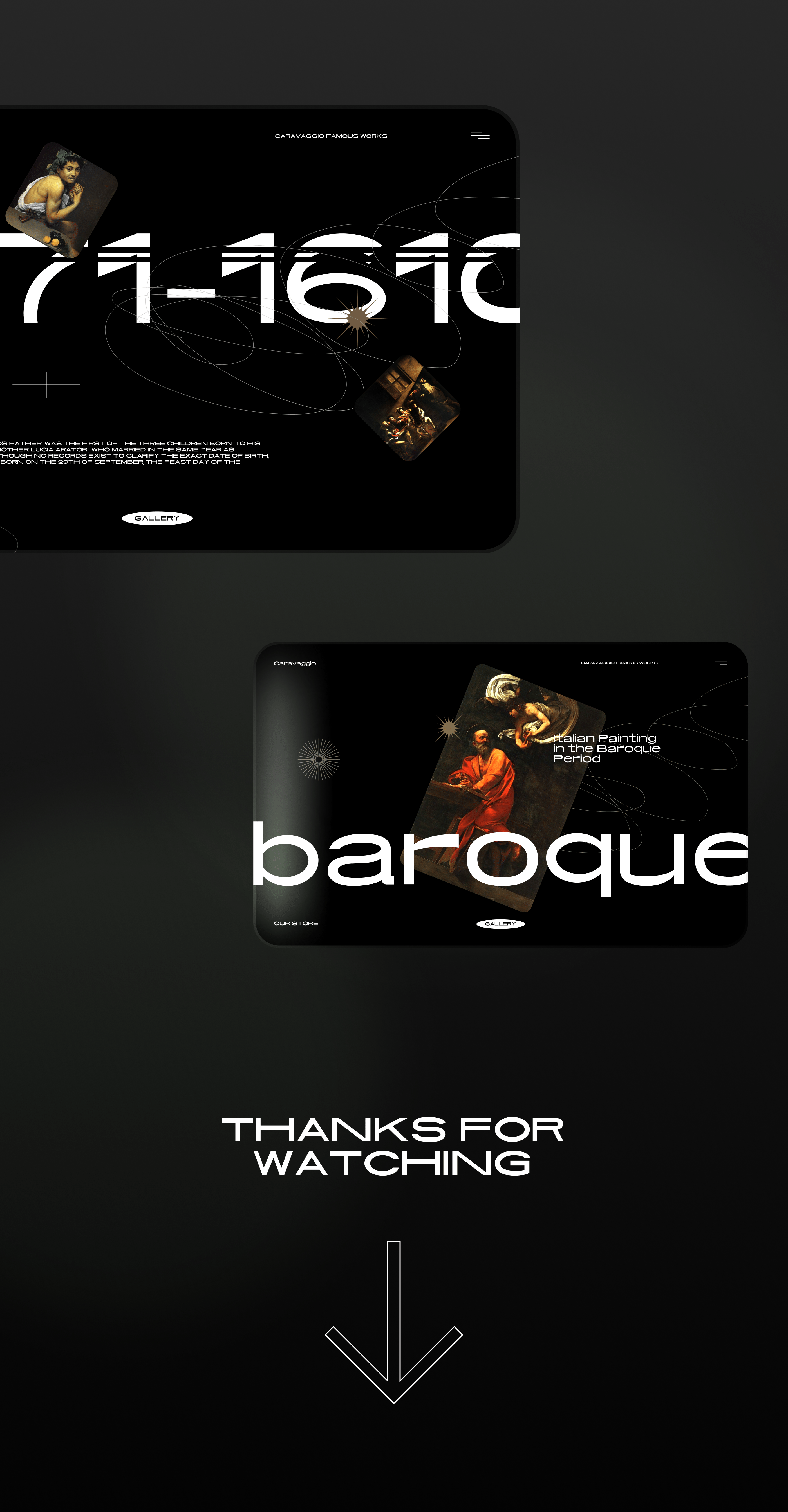 Caravaggio / Art Brutalism UI Concept — Изображение №11 — Интерфейсы на Dprofile