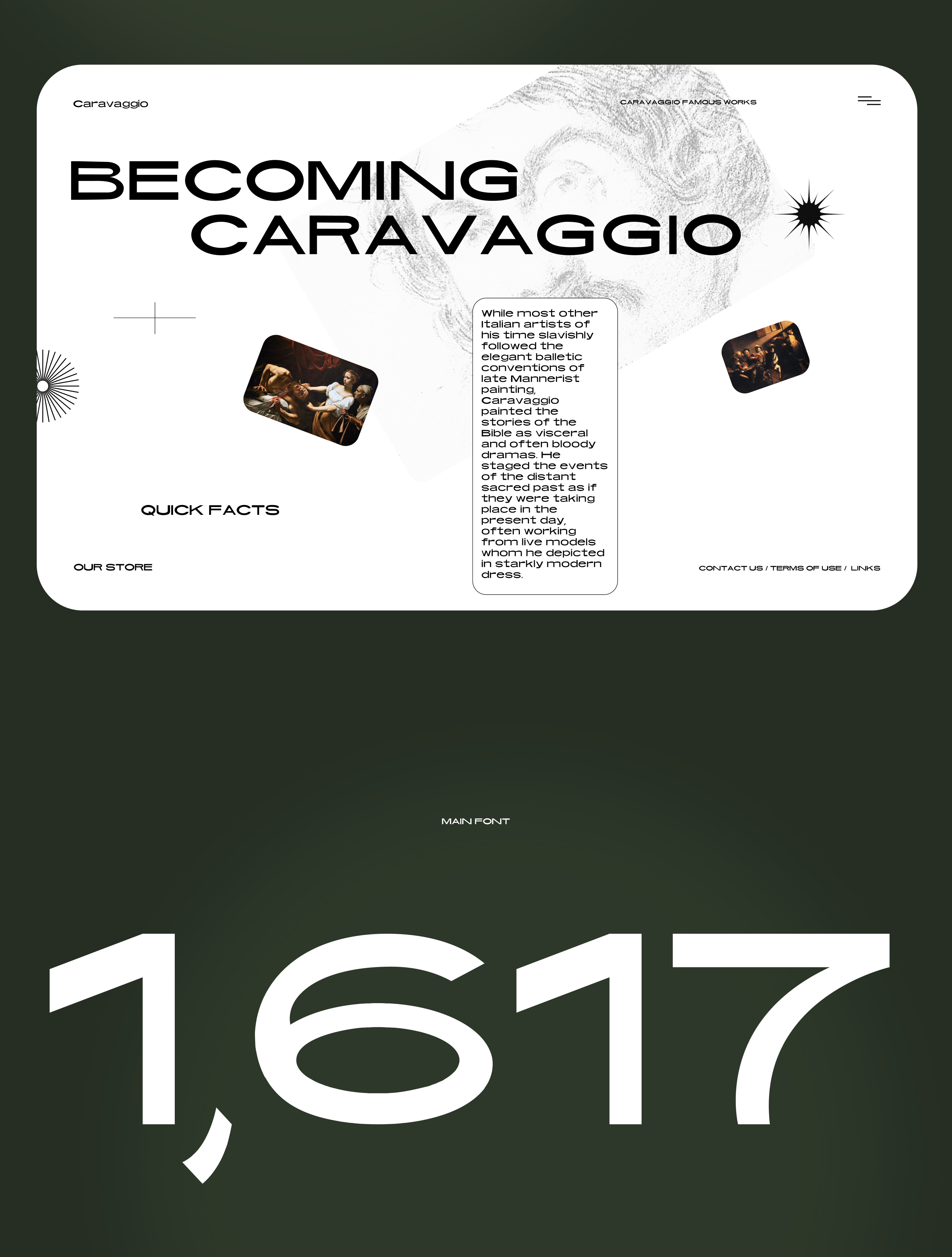 Caravaggio / Art Brutalism UI Concept — Изображение №10 — Интерфейсы на Dprofile