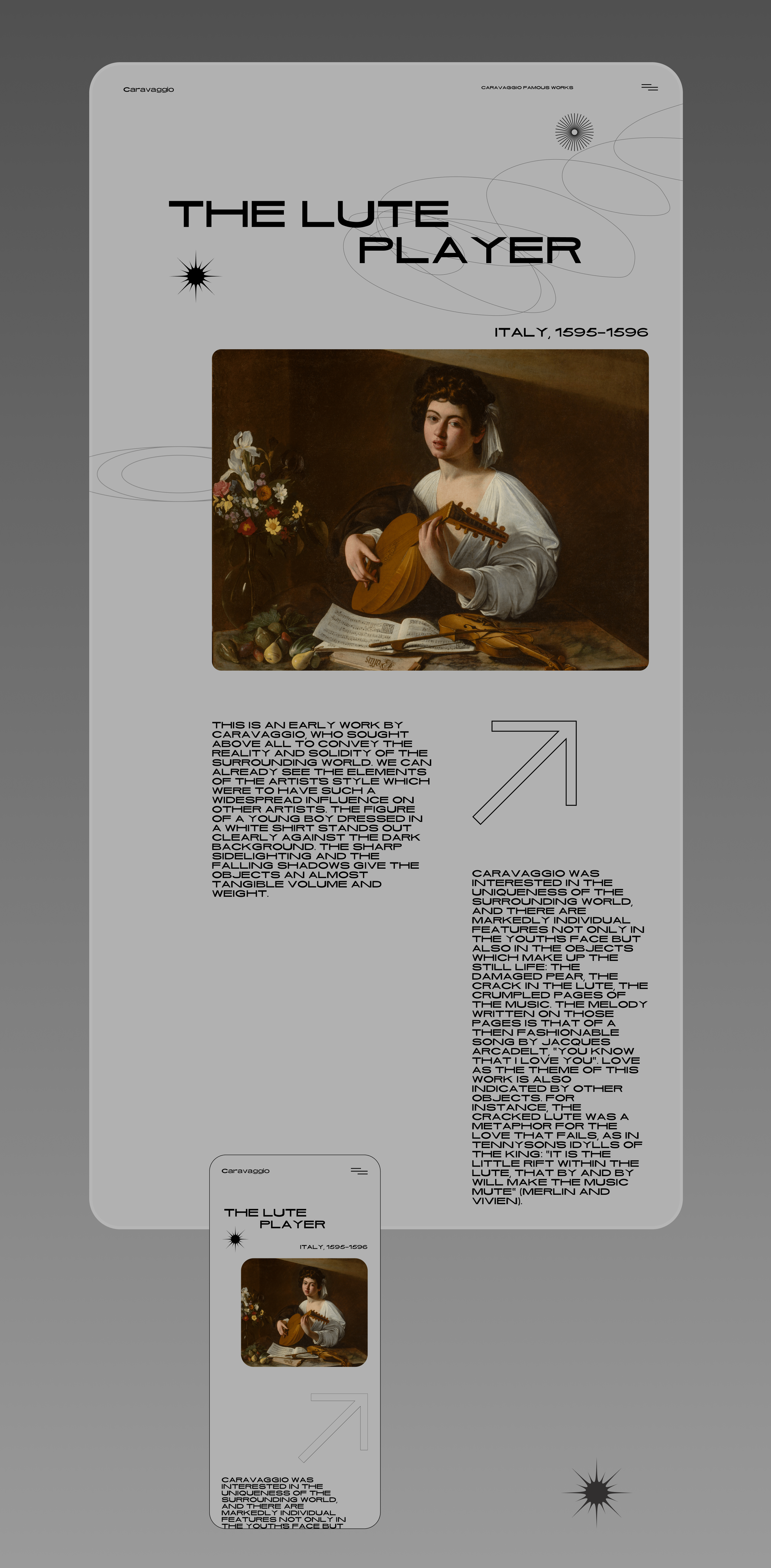 Caravaggio / Art Brutalism UI Concept — Изображение №5 — Интерфейсы на Dprofile