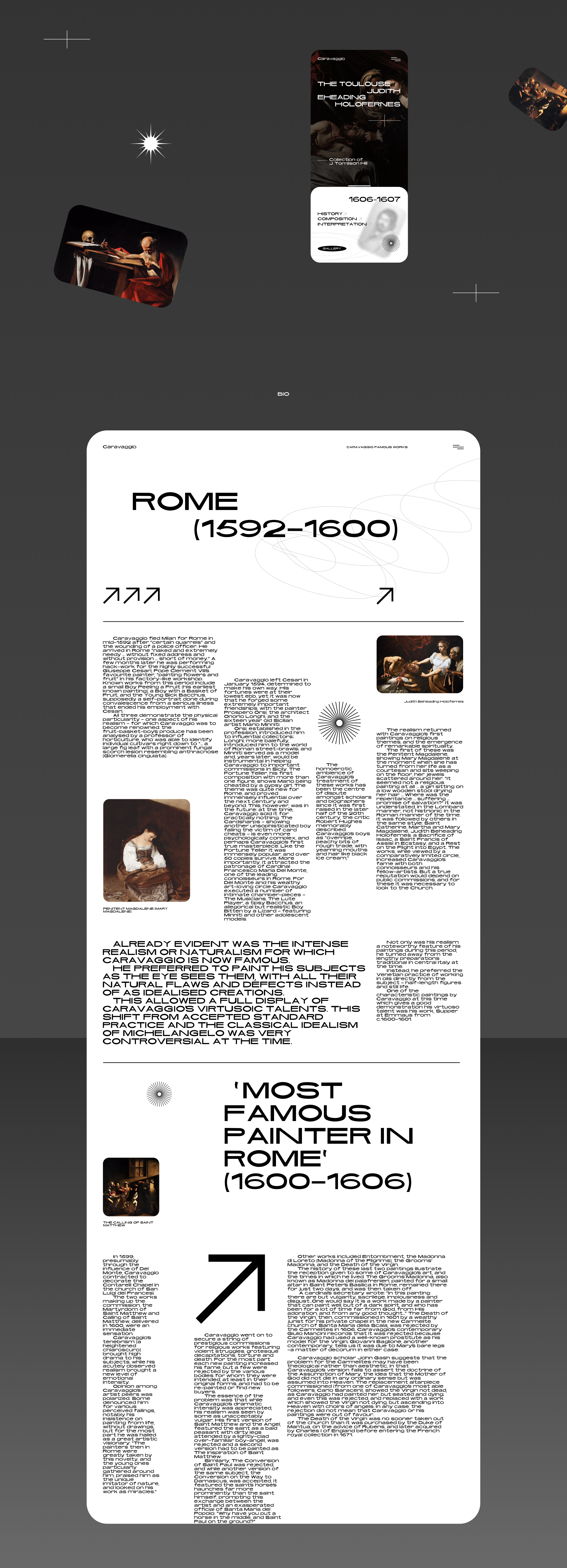 Caravaggio / Art Brutalism UI Concept — Изображение №3 — Интерфейсы на Dprofile