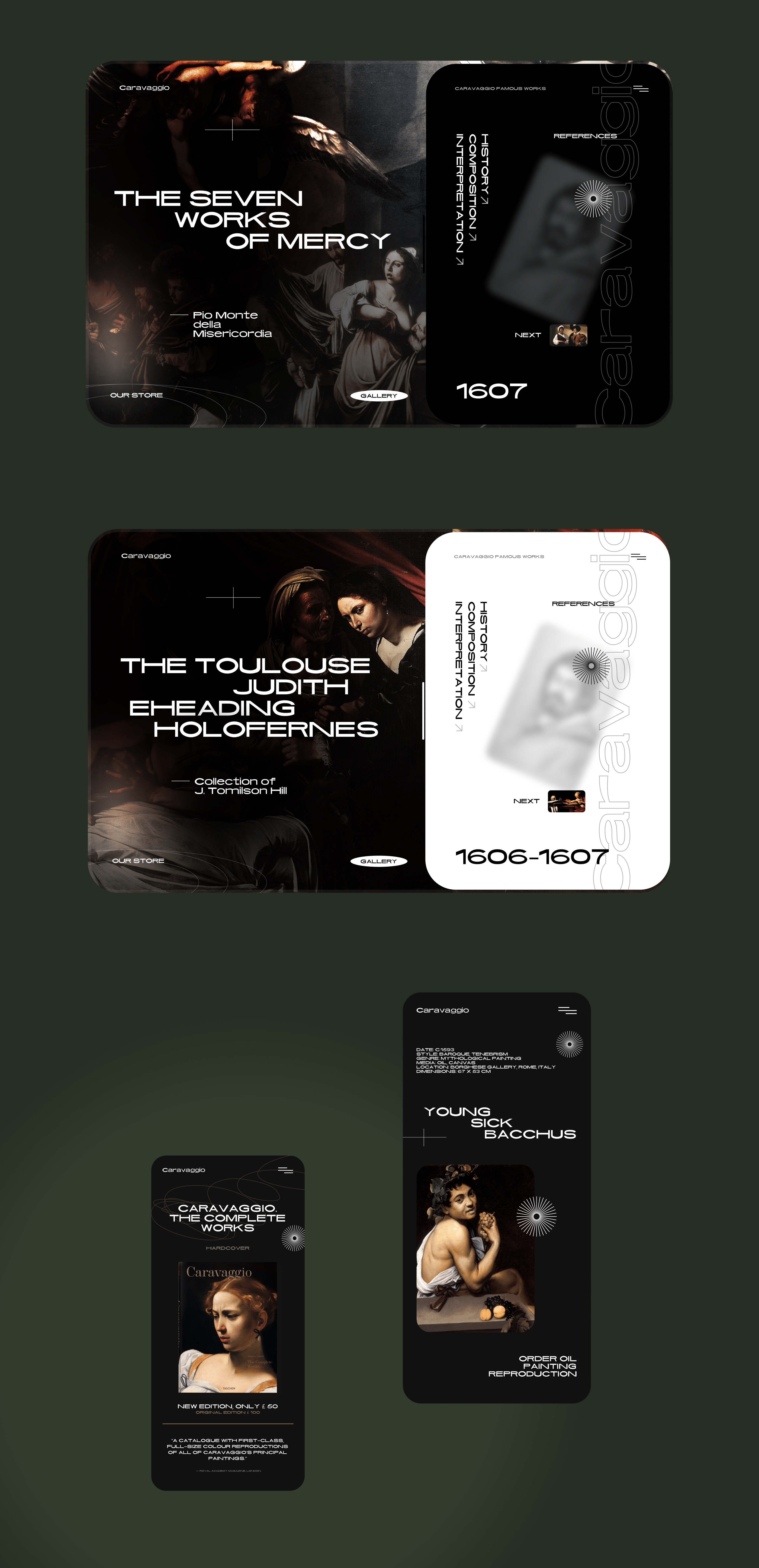 Caravaggio / Art Brutalism UI Concept — Изображение №9 — Интерфейсы на Dprofile