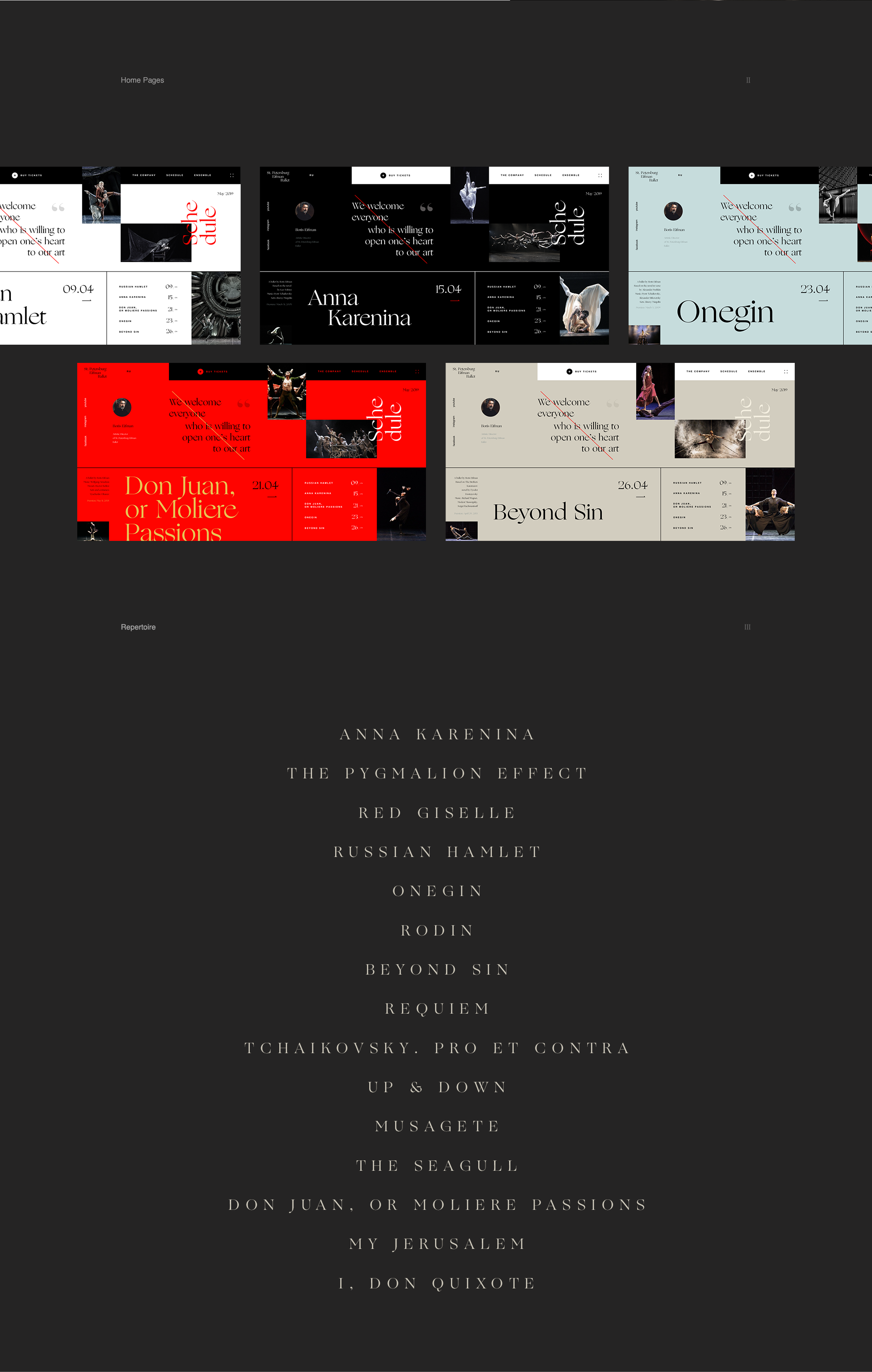 St. Petersburg Eifman Ballet / Design Concept — Изображение №4 — Интерфейсы на Dprofile
