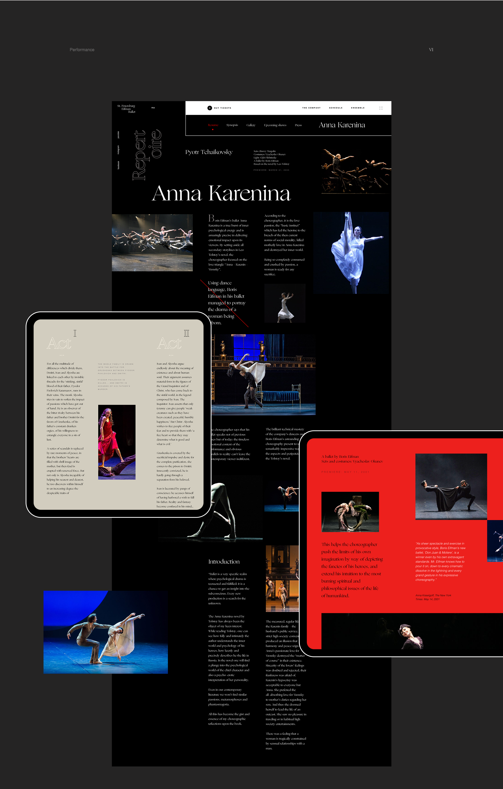 St. Petersburg Eifman Ballet / Design Concept — Изображение №6 — Интерфейсы на Dprofile