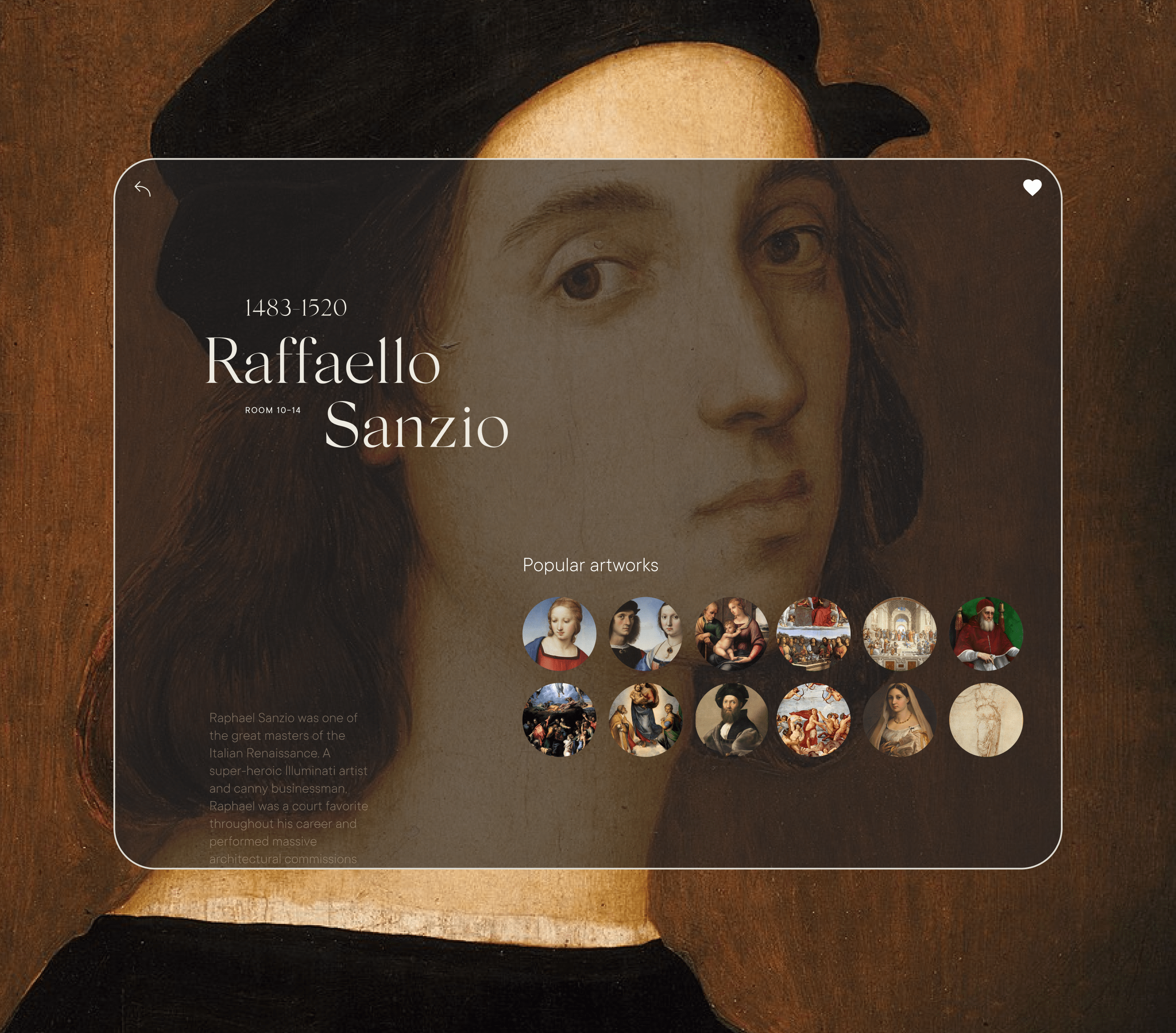 Museum App Uffizi Redesign Concept UX/UI — Изображение №12 — Интерфейсы на Dprofile