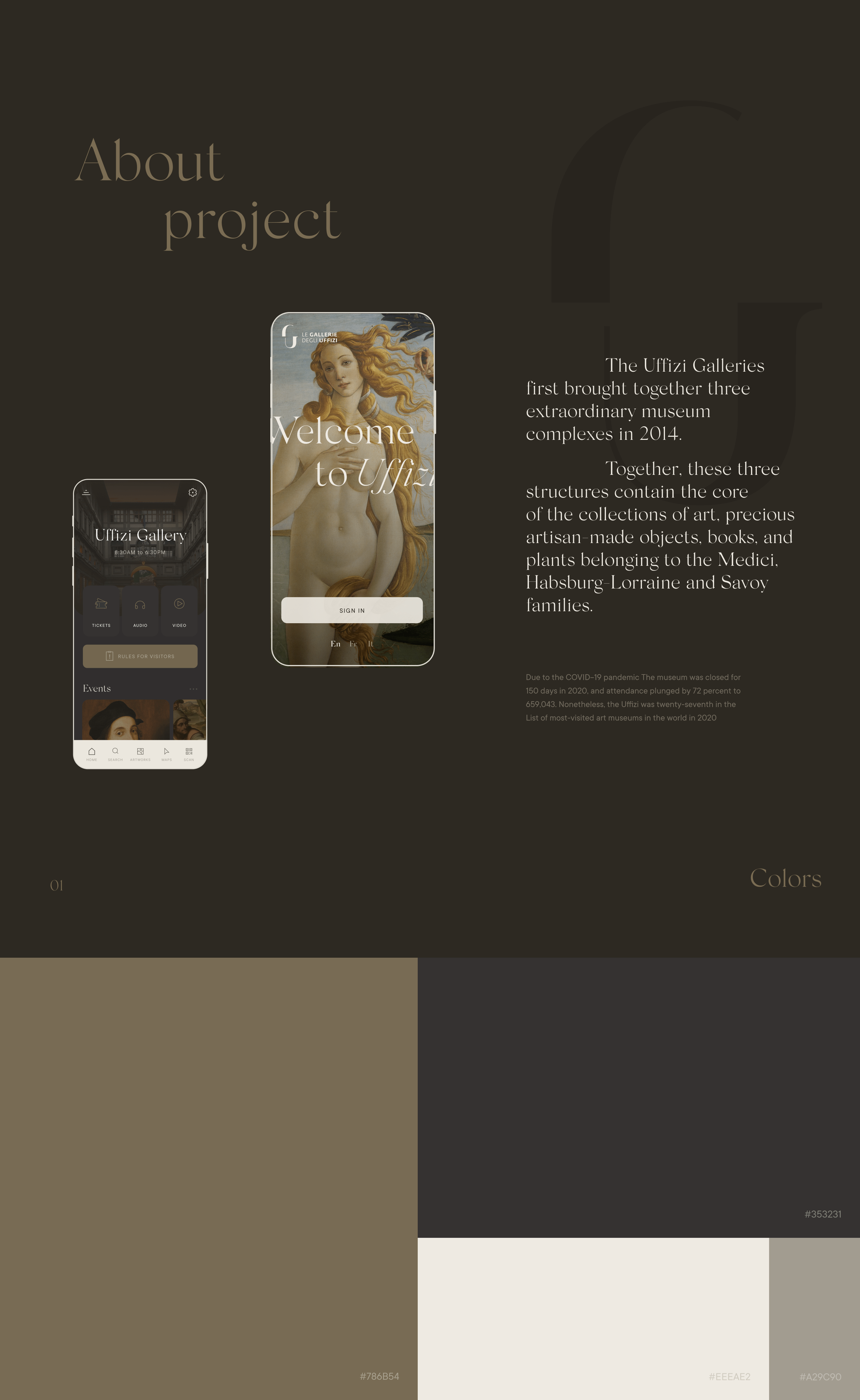 Museum App Uffizi Redesign Concept UX/UI — Изображение №2 — Интерфейсы на Dprofile