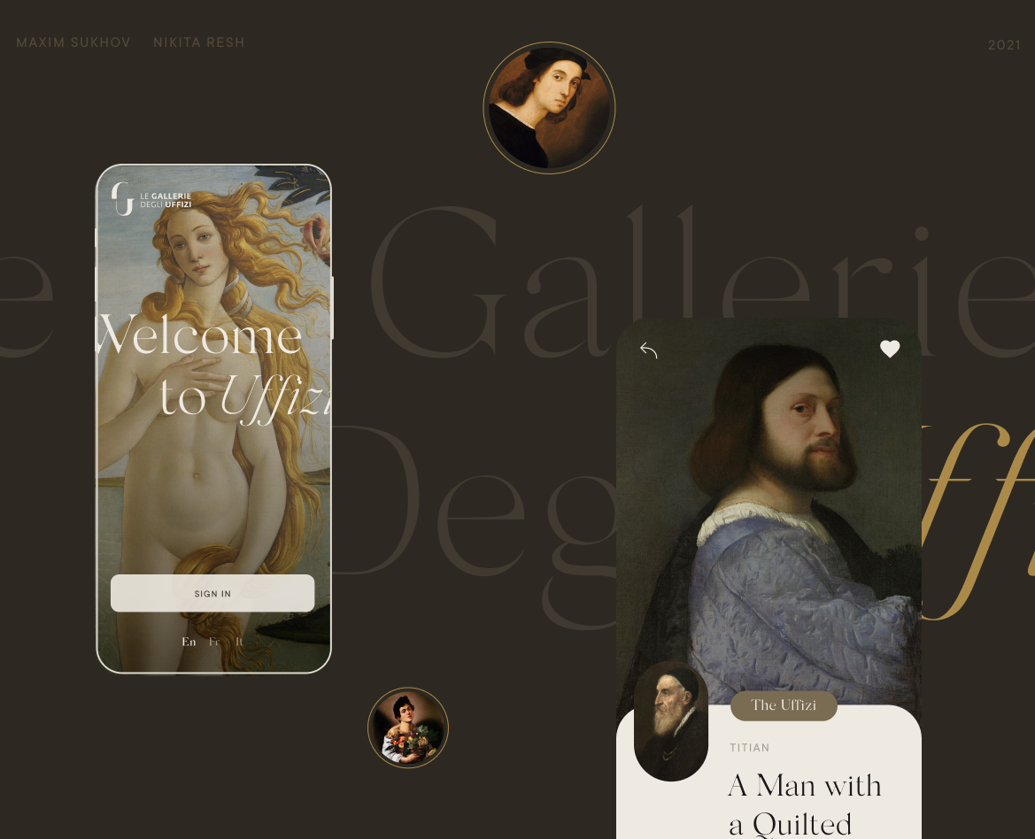 Museum App Uffizi Redesign Concept UX/UI на Dprofile