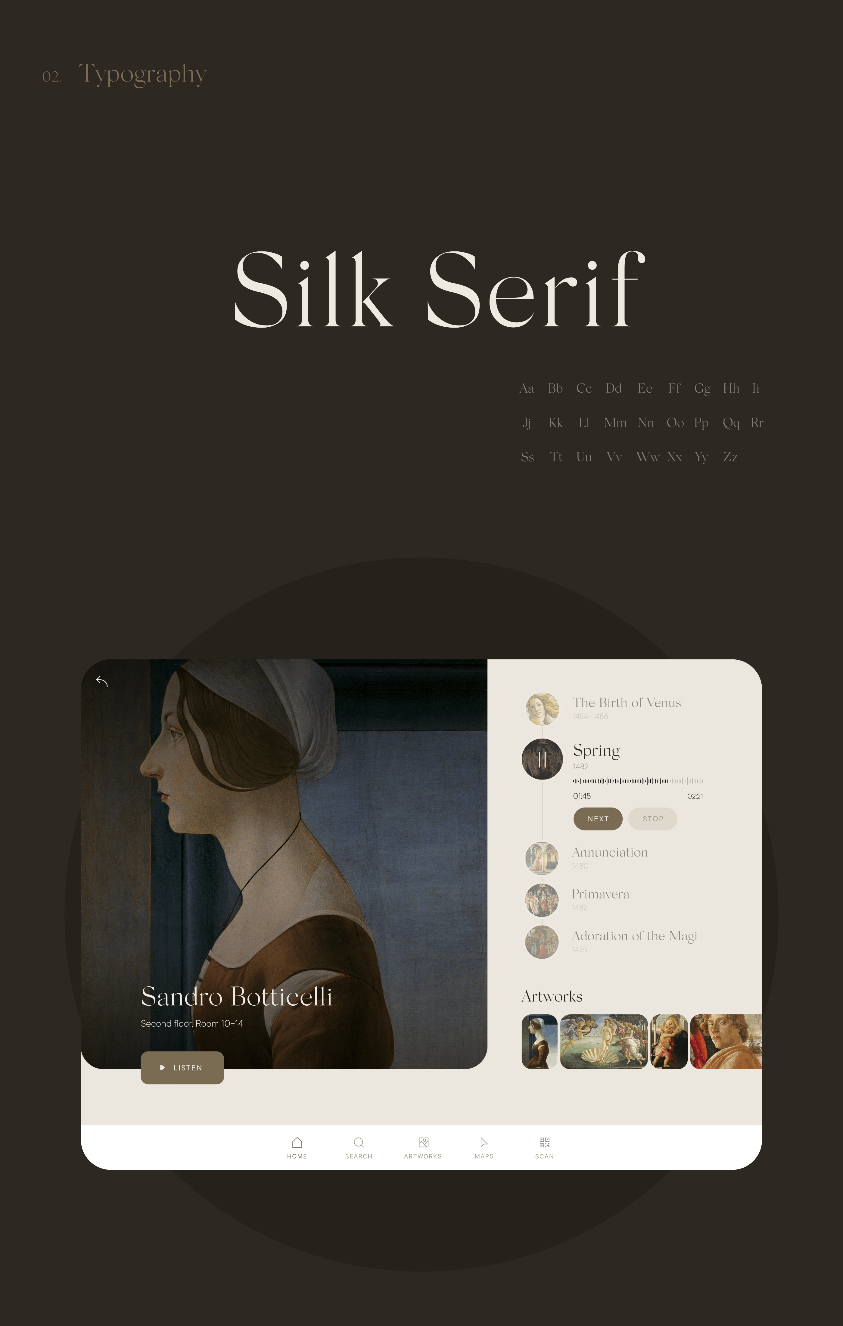 Museum App Uffizi Redesign Concept UX/UI — Изображение №3 — Интерфейсы на Dprofile