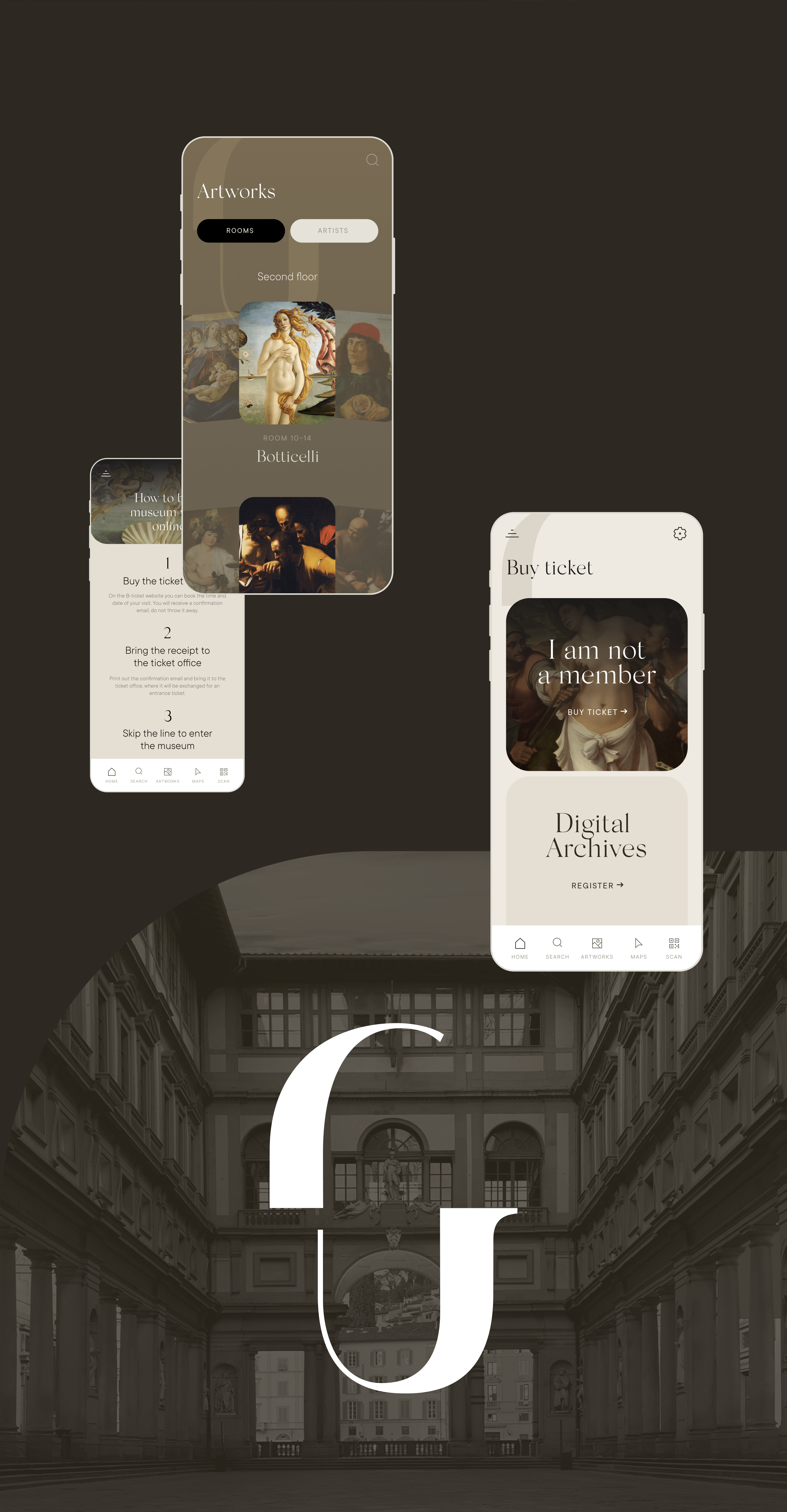 Museum App Uffizi Redesign Concept UX/UI — Изображение №13 — Интерфейсы на Dprofile