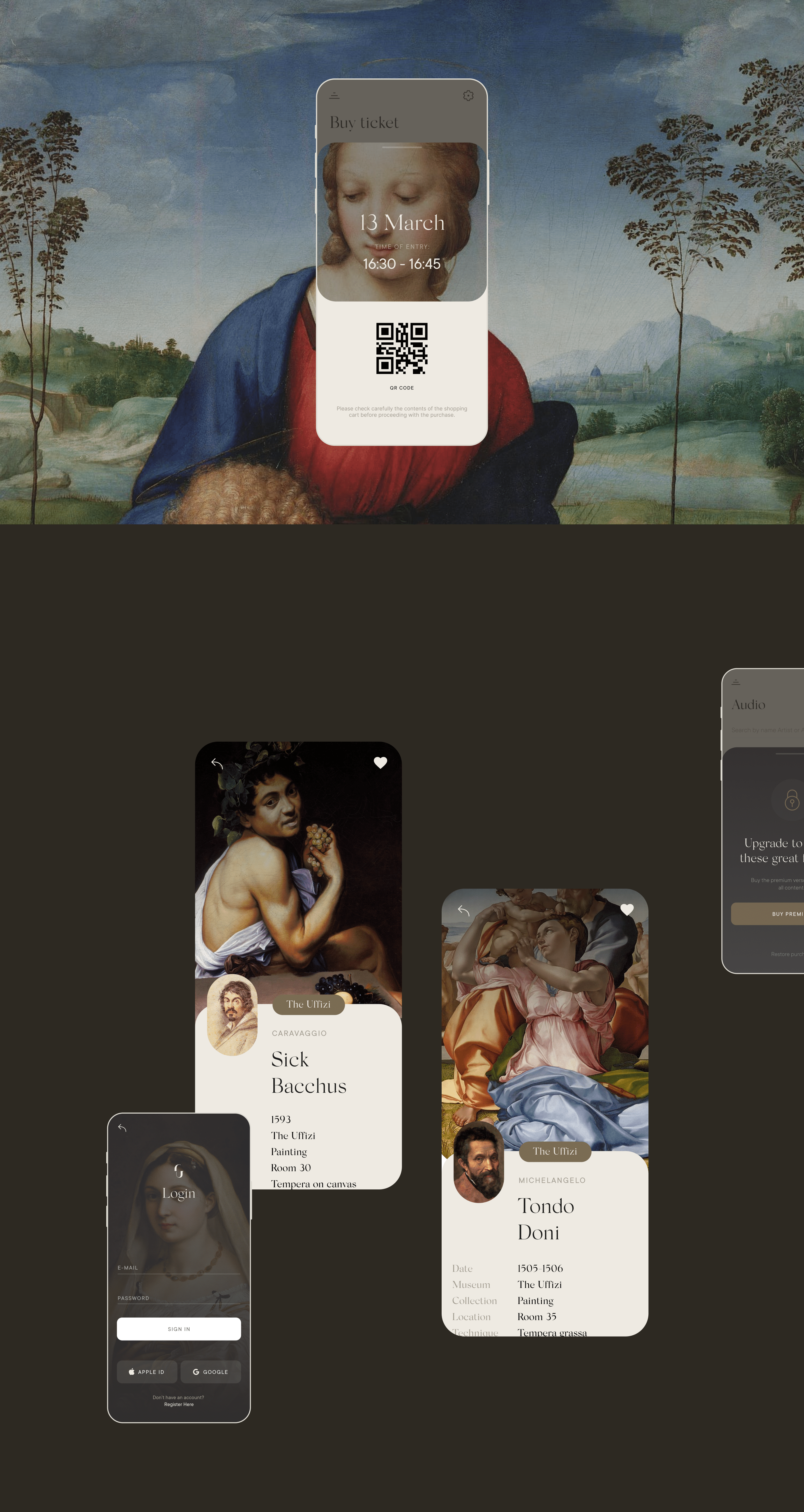 Museum App Uffizi Redesign Concept UX/UI — Изображение №6 — Интерфейсы на Dprofile
