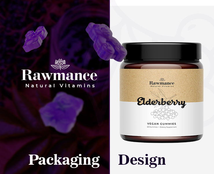 Design development for Rawmance natural vitamins USA — Брендинг, Графика на Dprofile