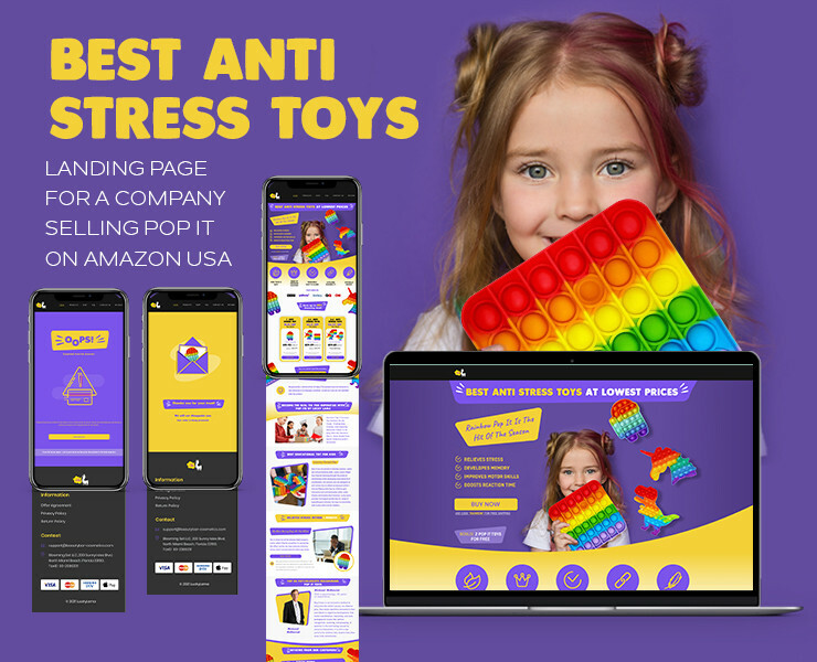 landing page design for a company Lucky Lama USA — Интерфейсы, Графика на Dprofile