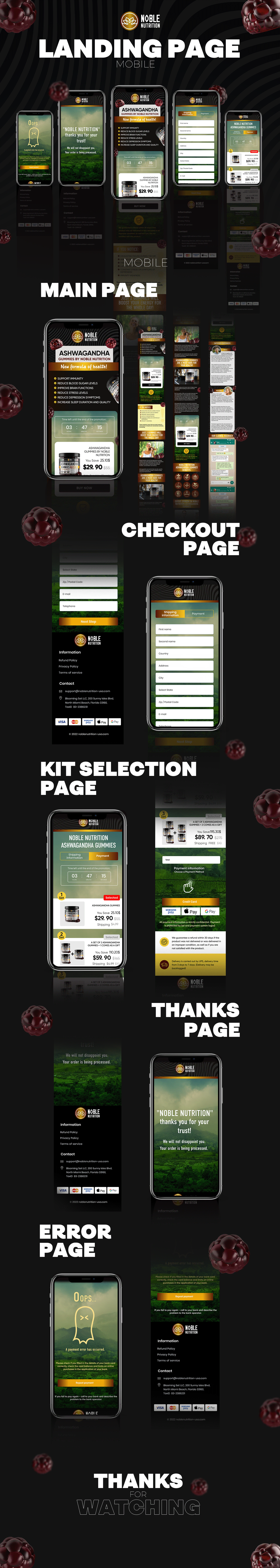 Mobile Landing Page for Ashwagandha gummies for USA company — Изображение №1 — Интерфейсы, Графика на Dprofile