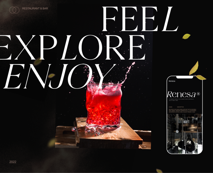 RENESA restaurant&bar — Интерфейсы, Брендинг на Dprofile