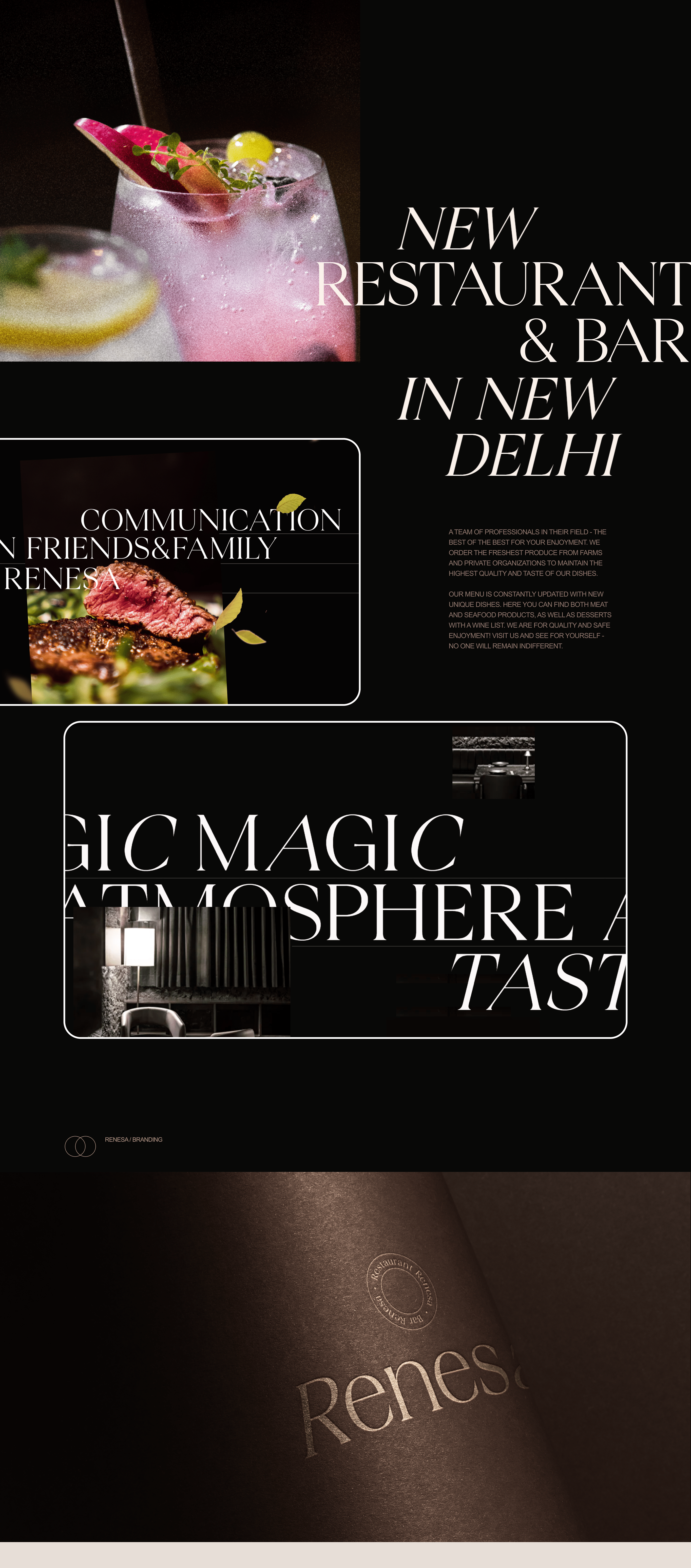 RENESA restaurant&bar — Изображение №5 — Интерфейсы, Брендинг на Dprofile