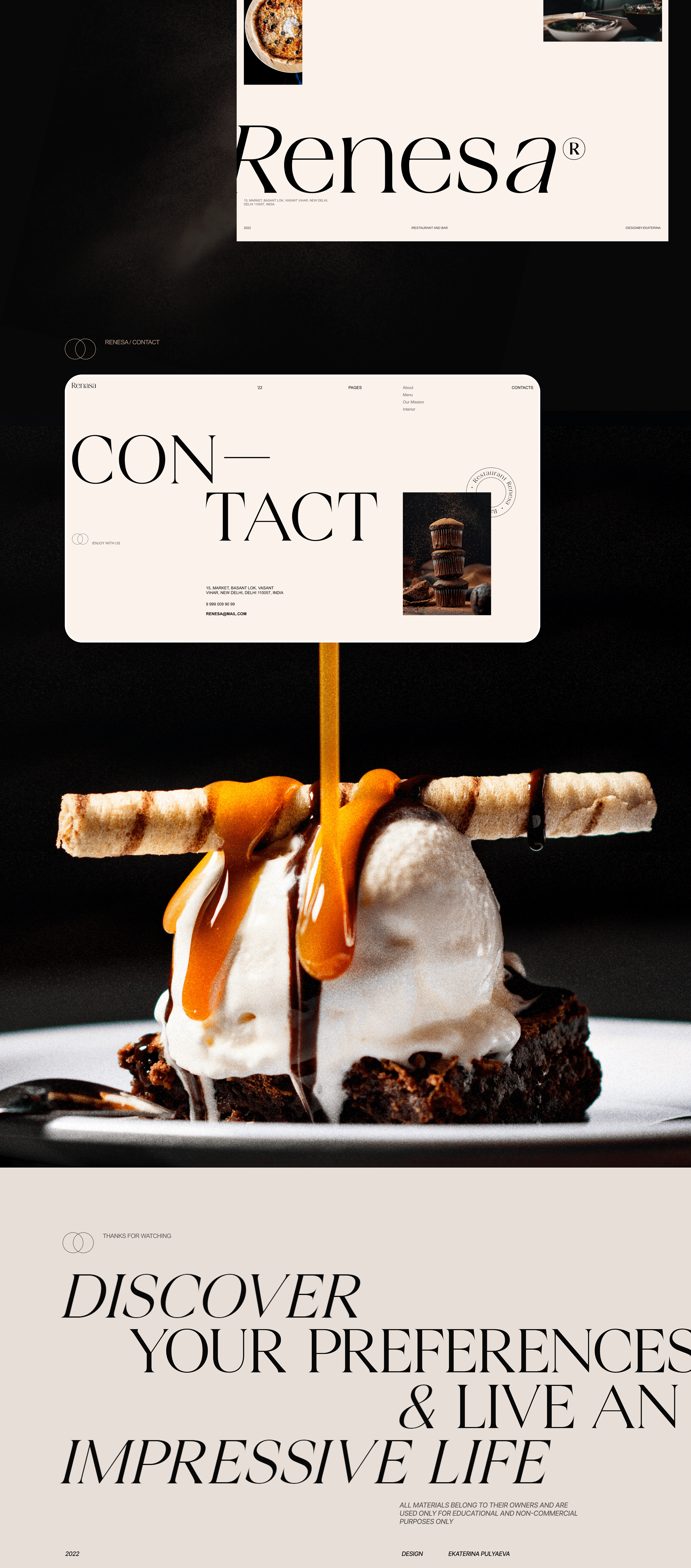 RENESA restaurant&bar — Изображение №8 — Интерфейсы, Брендинг на Dprofile