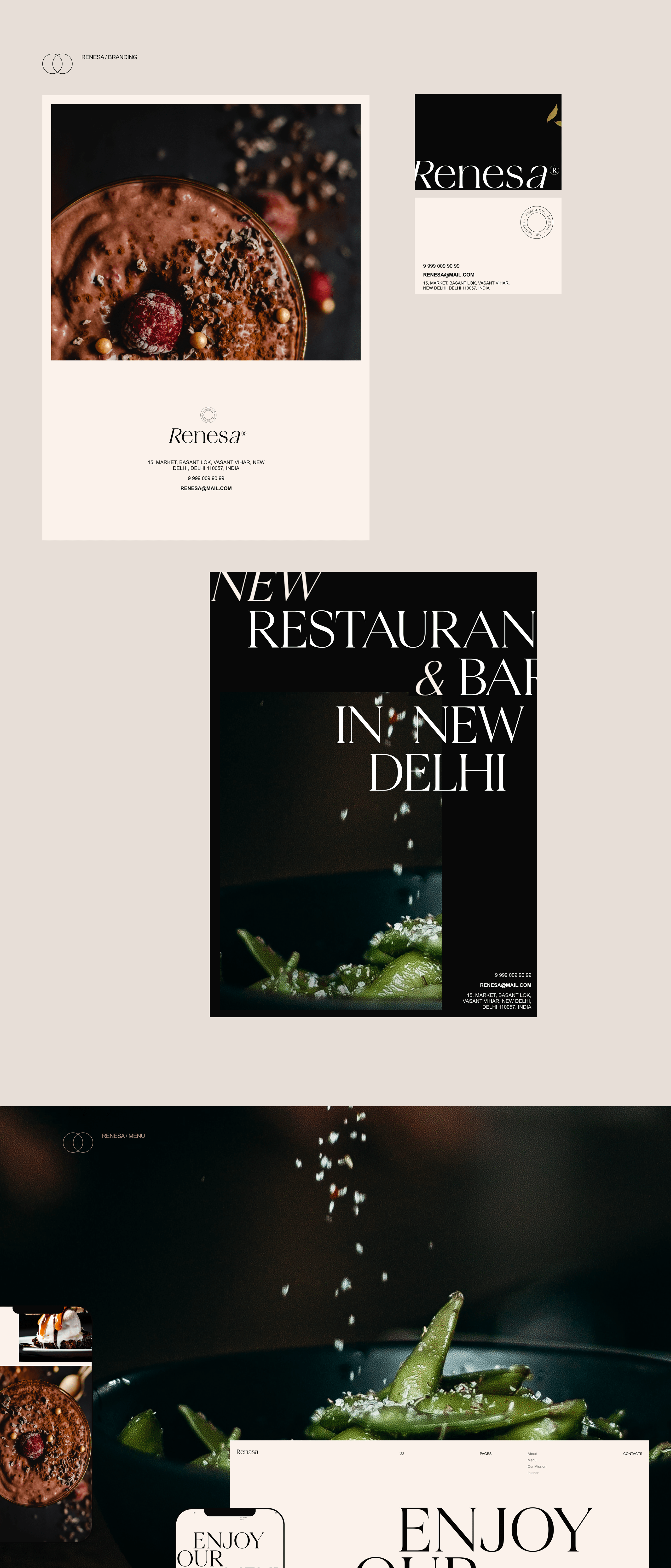 RENESA restaurant&bar — Изображение №6 — Интерфейсы, Брендинг на Dprofile