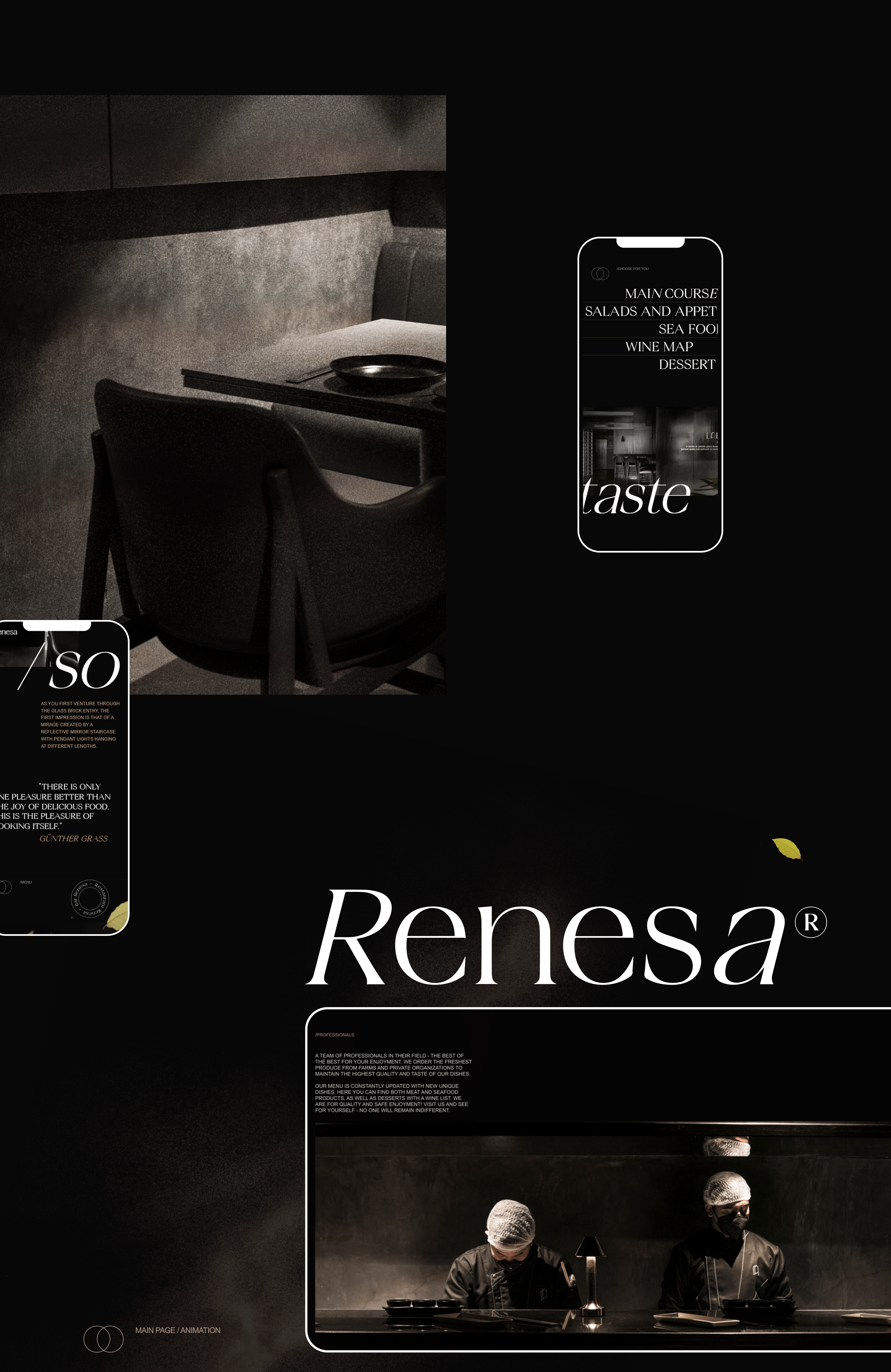 RENESA restaurant&bar — Изображение №2 — Интерфейсы, Брендинг на Dprofile