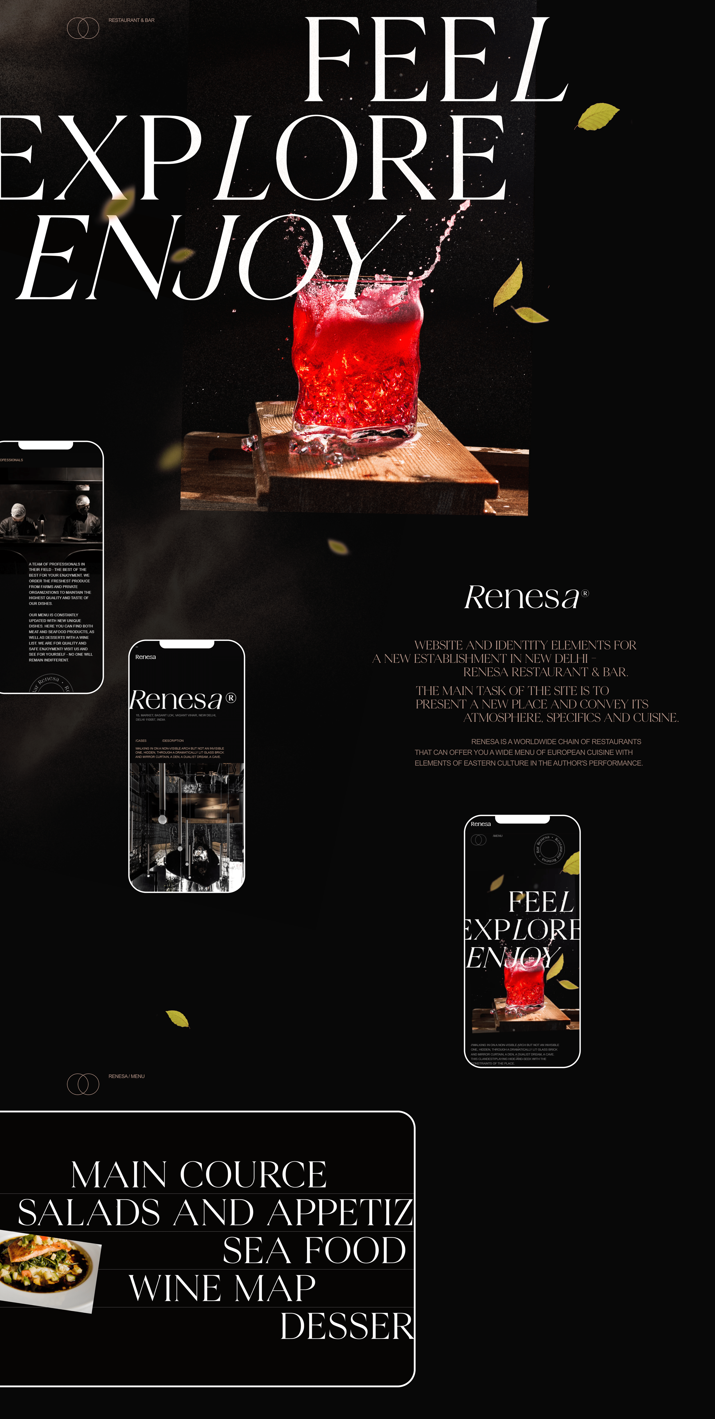 RENESA restaurant&bar — Изображение №1 — Интерфейсы, Брендинг на Dprofile