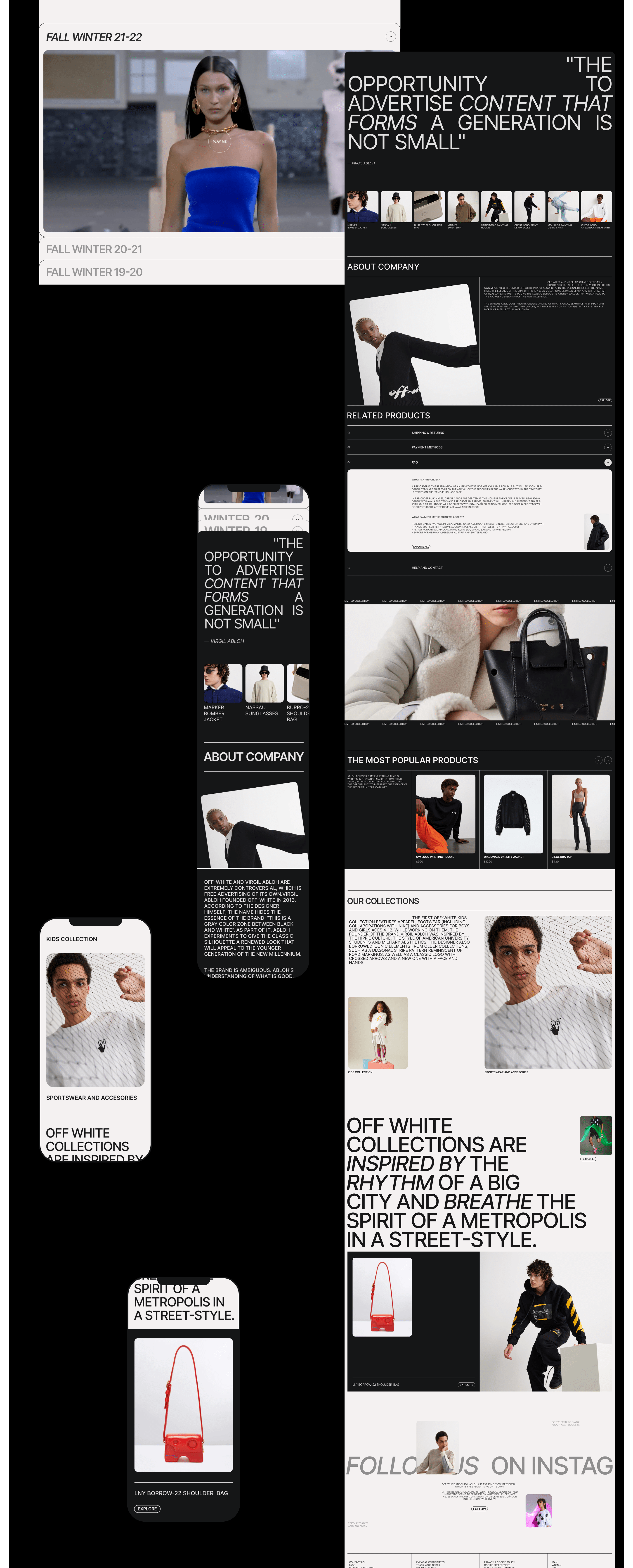 OFF-WHITE Redesign — Изображение №3 — Интерфейсы на Dprofile