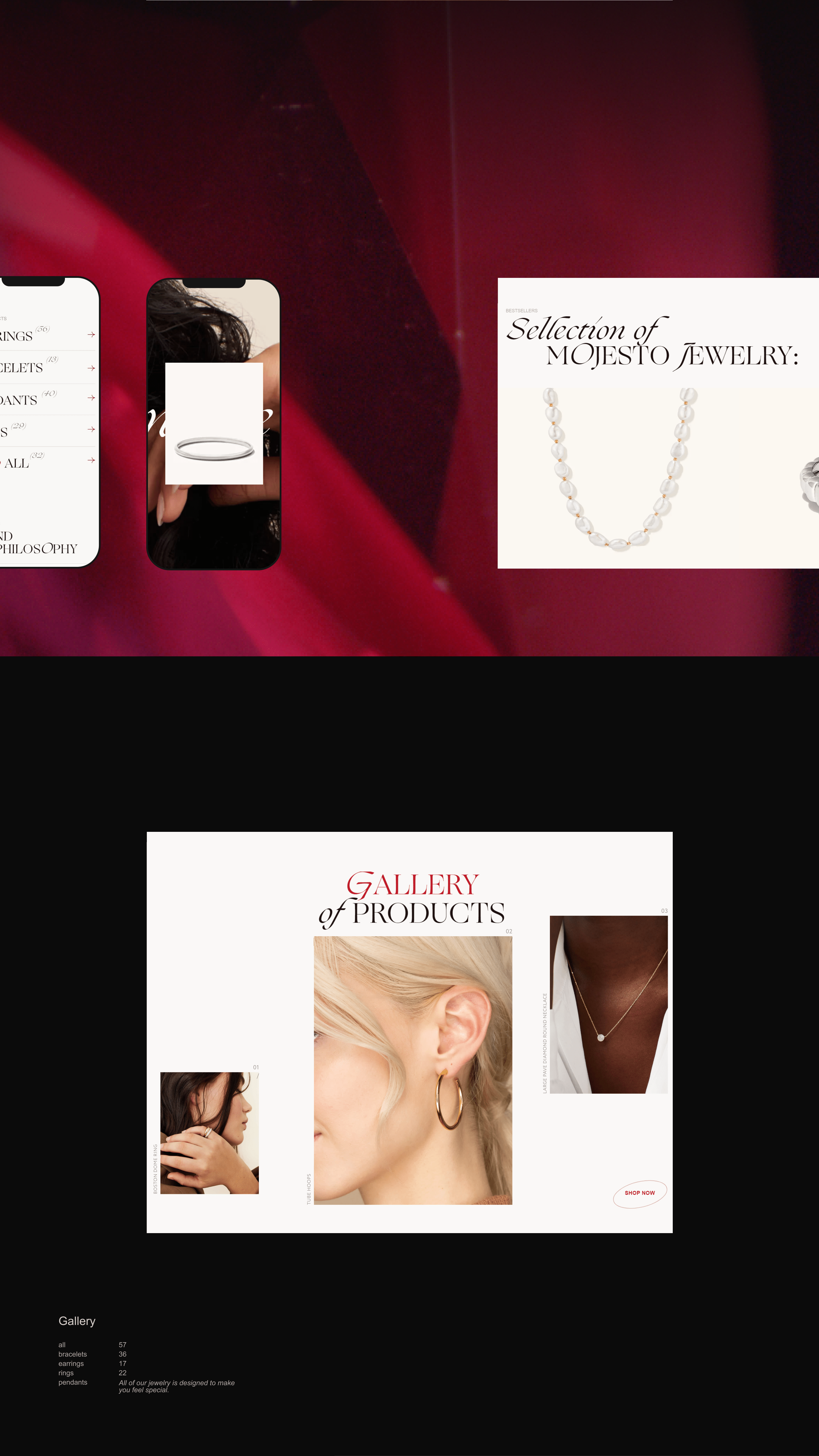 MOJESTO - jewelry store — Изображение №10 — Интерфейсы на Dprofile