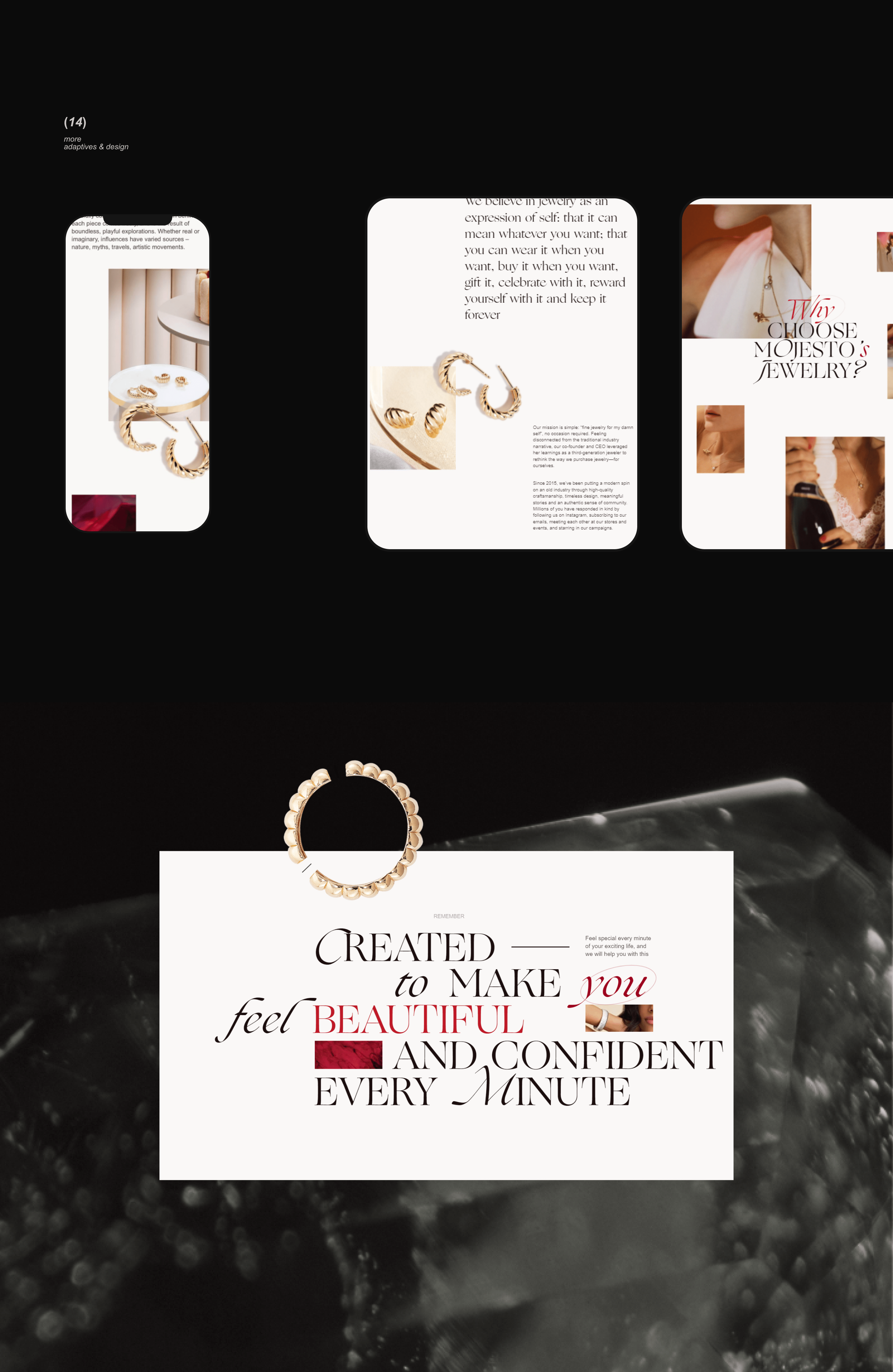 MOJESTO - jewelry store — Изображение №8 — Интерфейсы на Dprofile