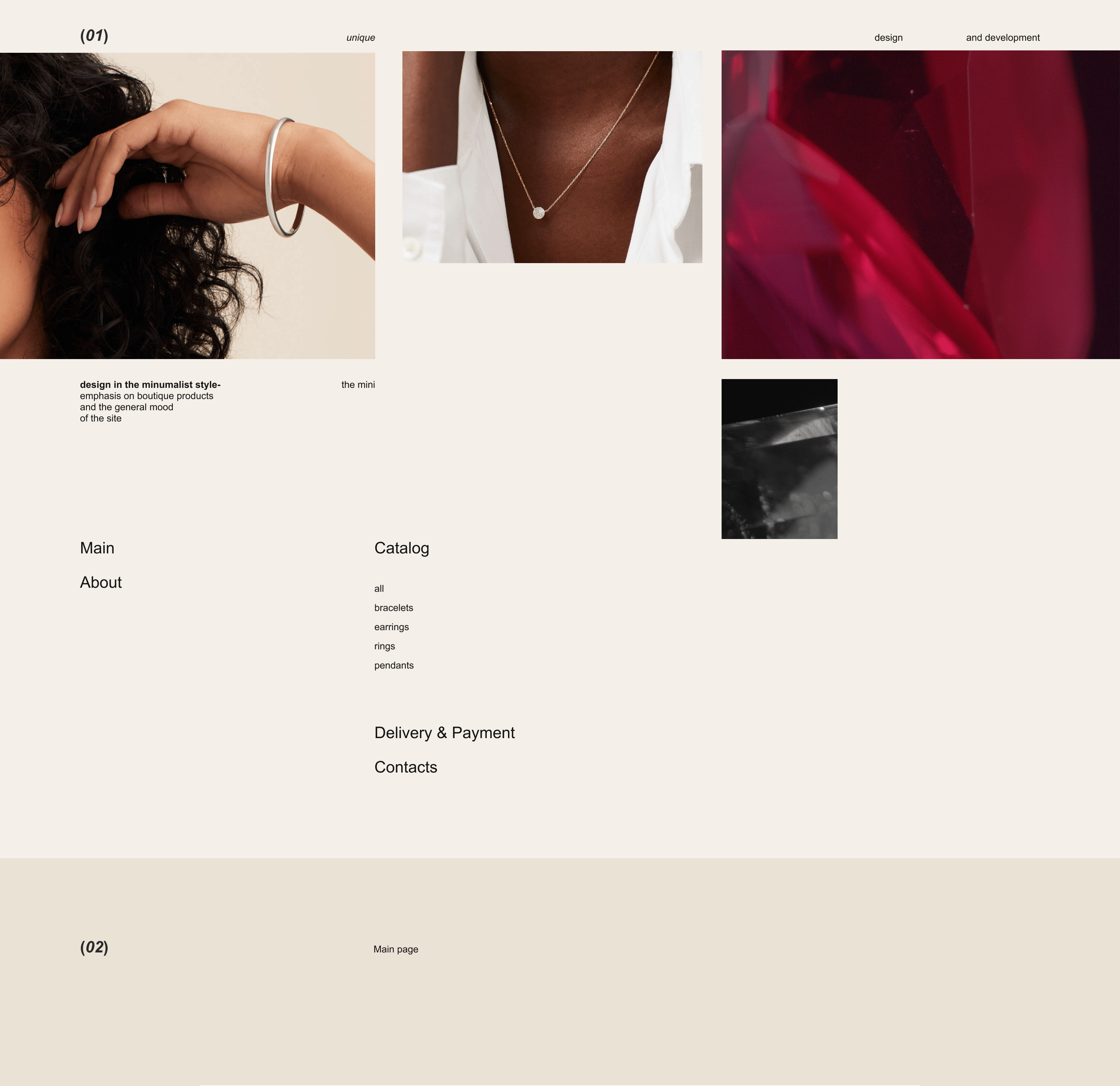 MOJESTO - jewelry store — Изображение №2 — Интерфейсы на Dprofile