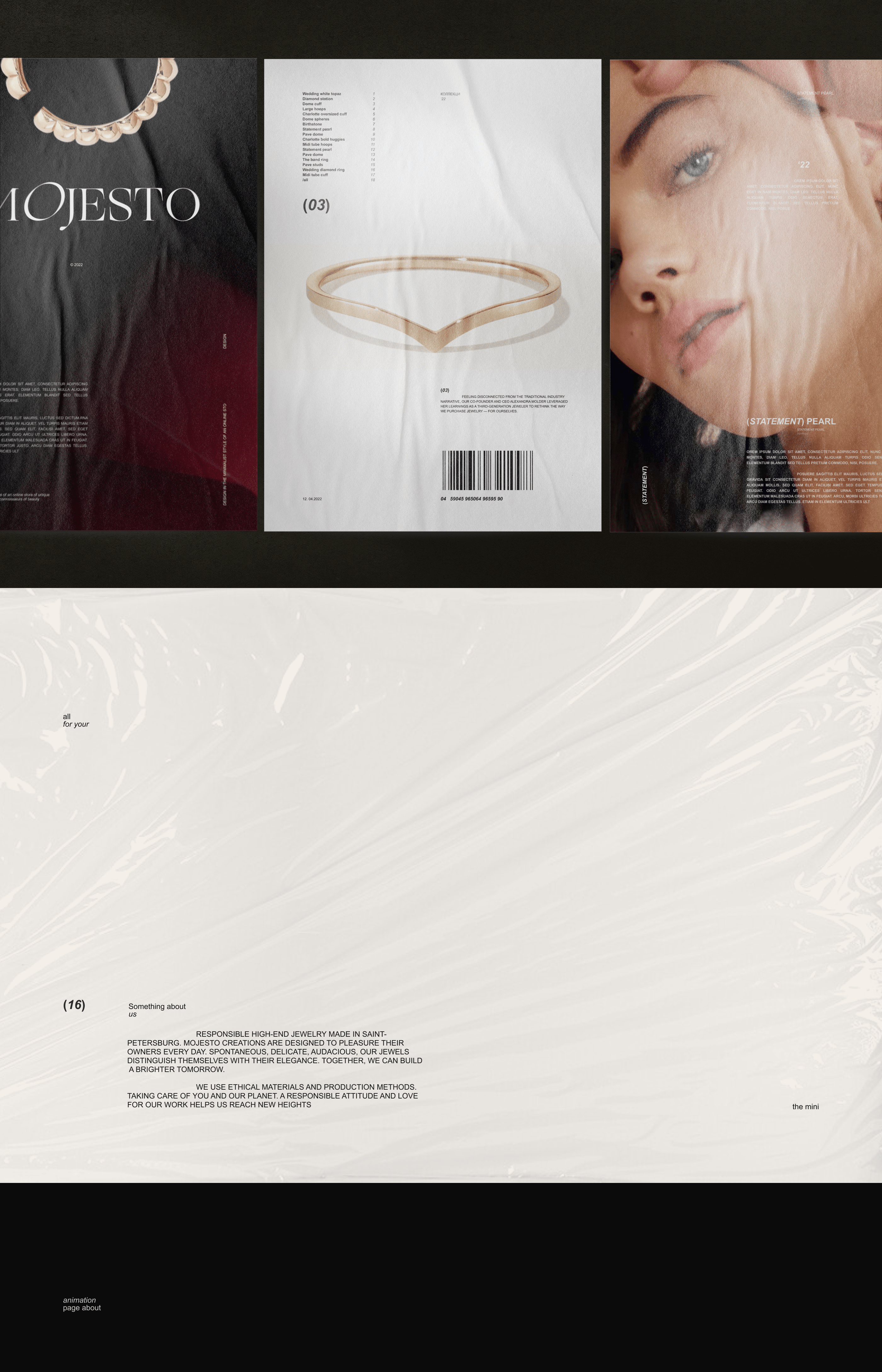 MOJESTO - jewelry store — Изображение №9 — Интерфейсы на Dprofile