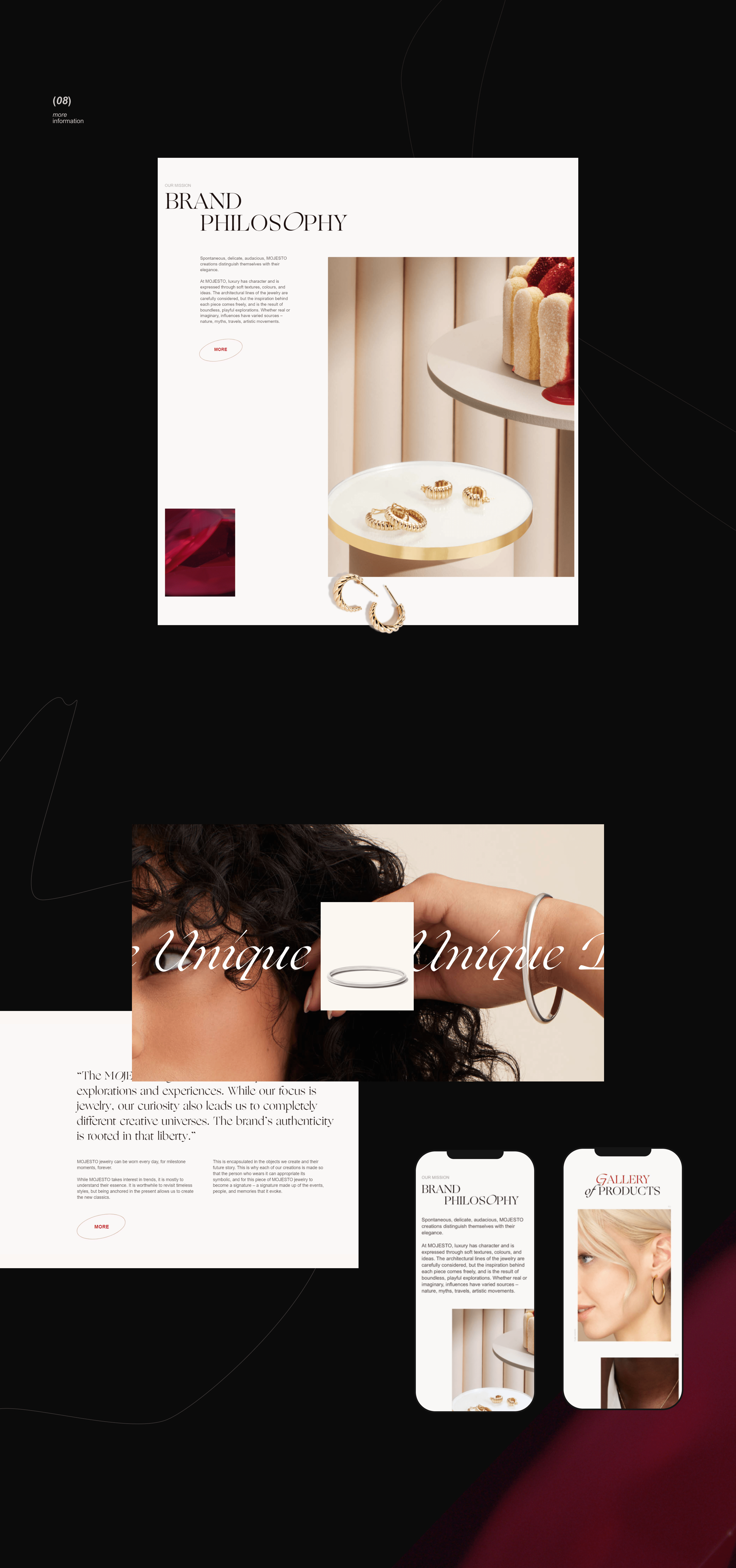 MOJESTO - jewelry store — Изображение №6 — Интерфейсы на Dprofile