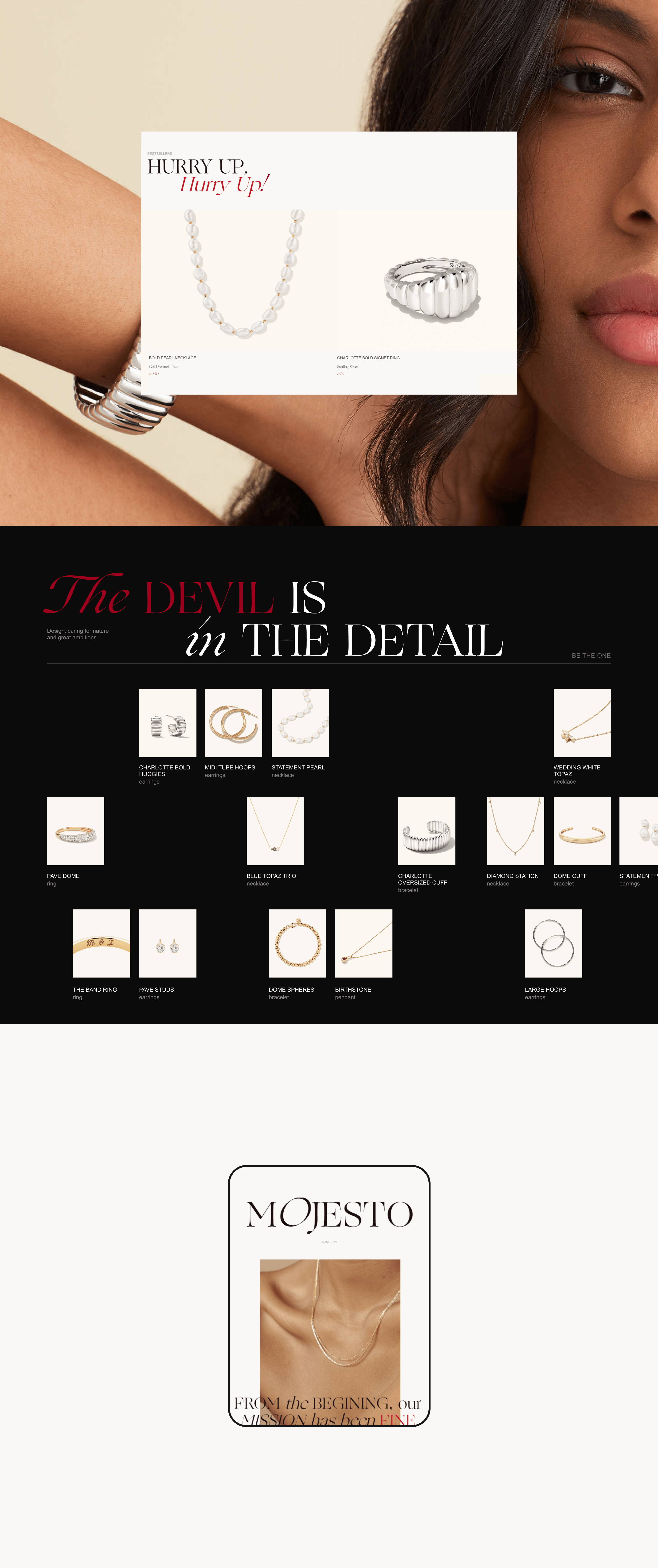 MOJESTO - jewelry store — Изображение №7 — Интерфейсы на Dprofile