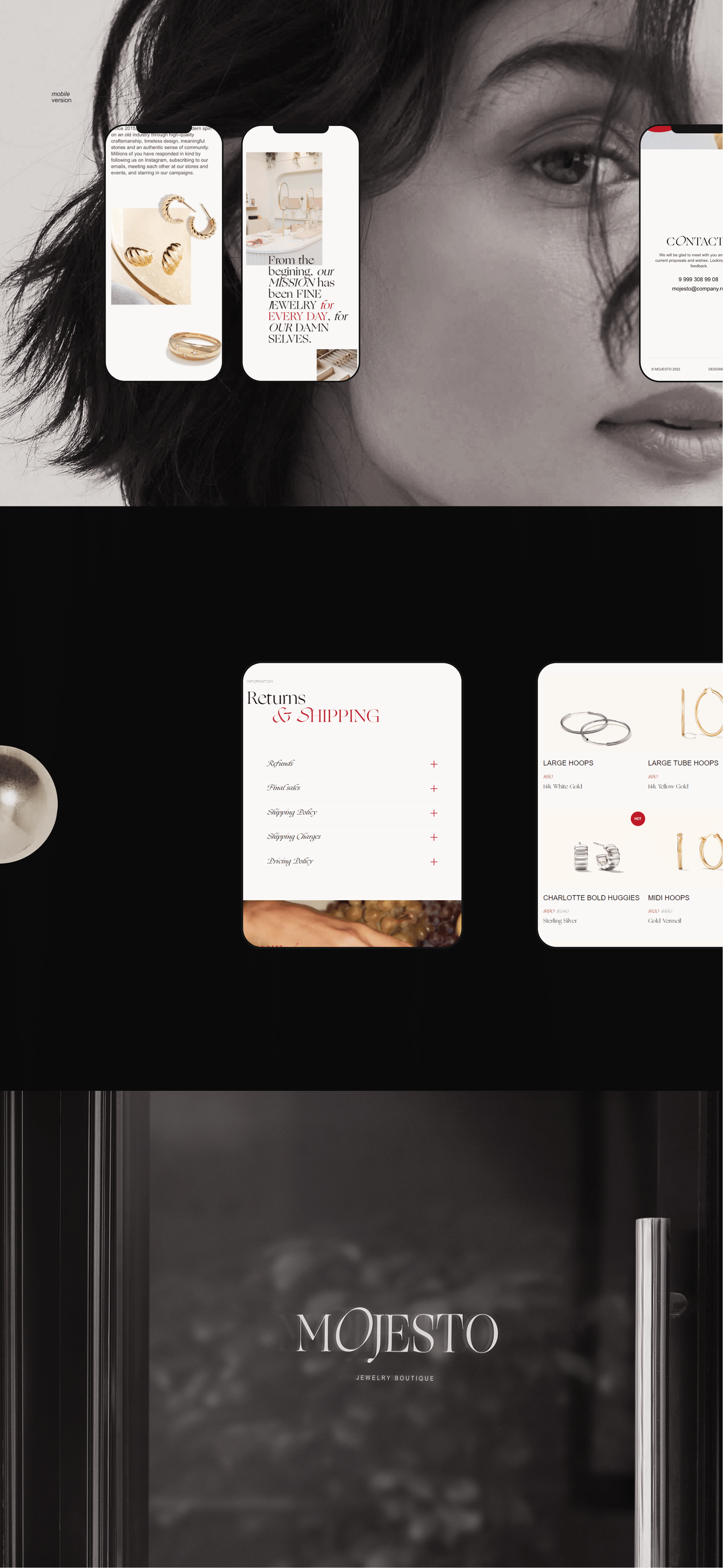 MOJESTO - jewelry store — Изображение №12 — Интерфейсы на Dprofile