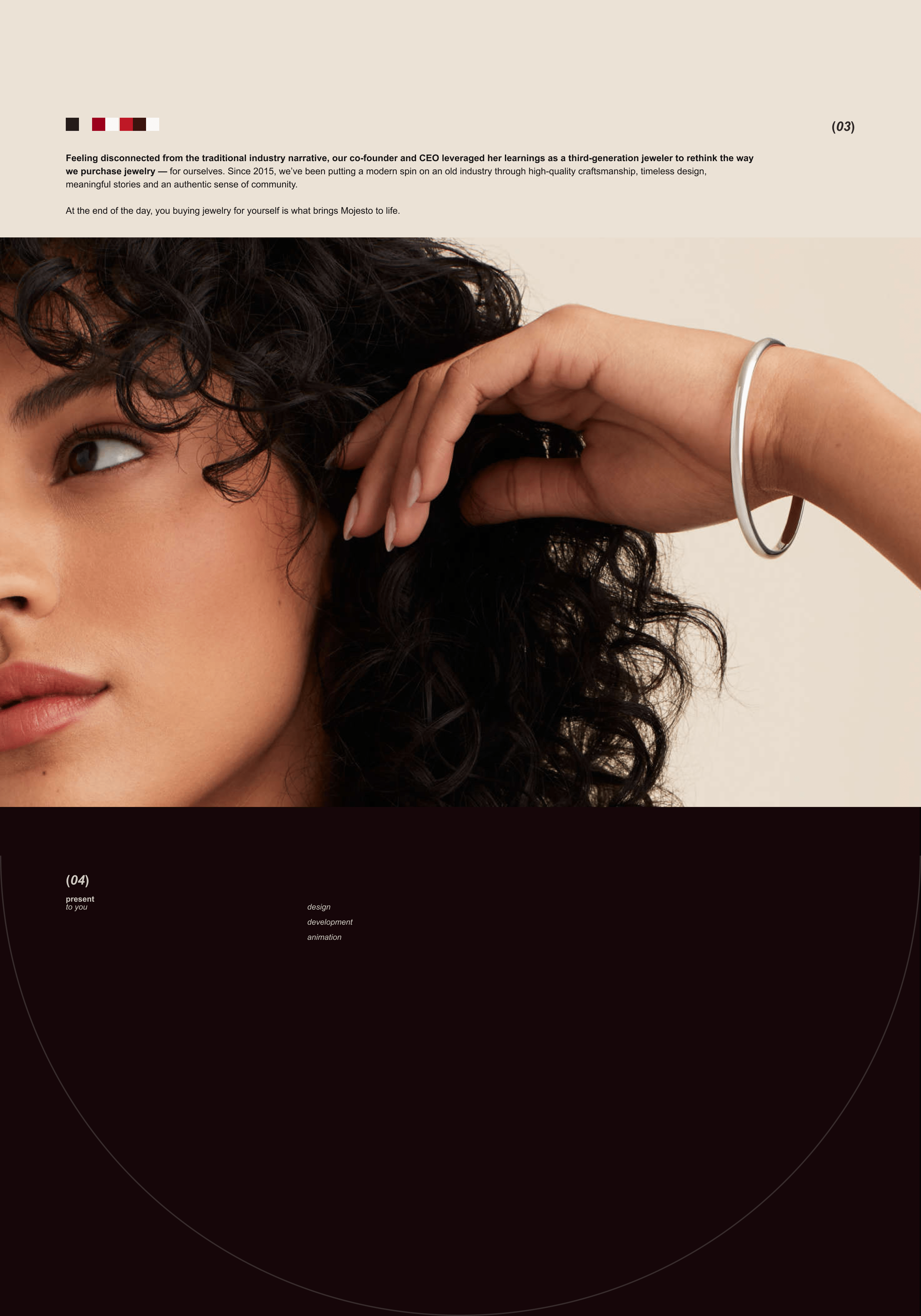 MOJESTO - jewelry store — Изображение №3 — Интерфейсы на Dprofile