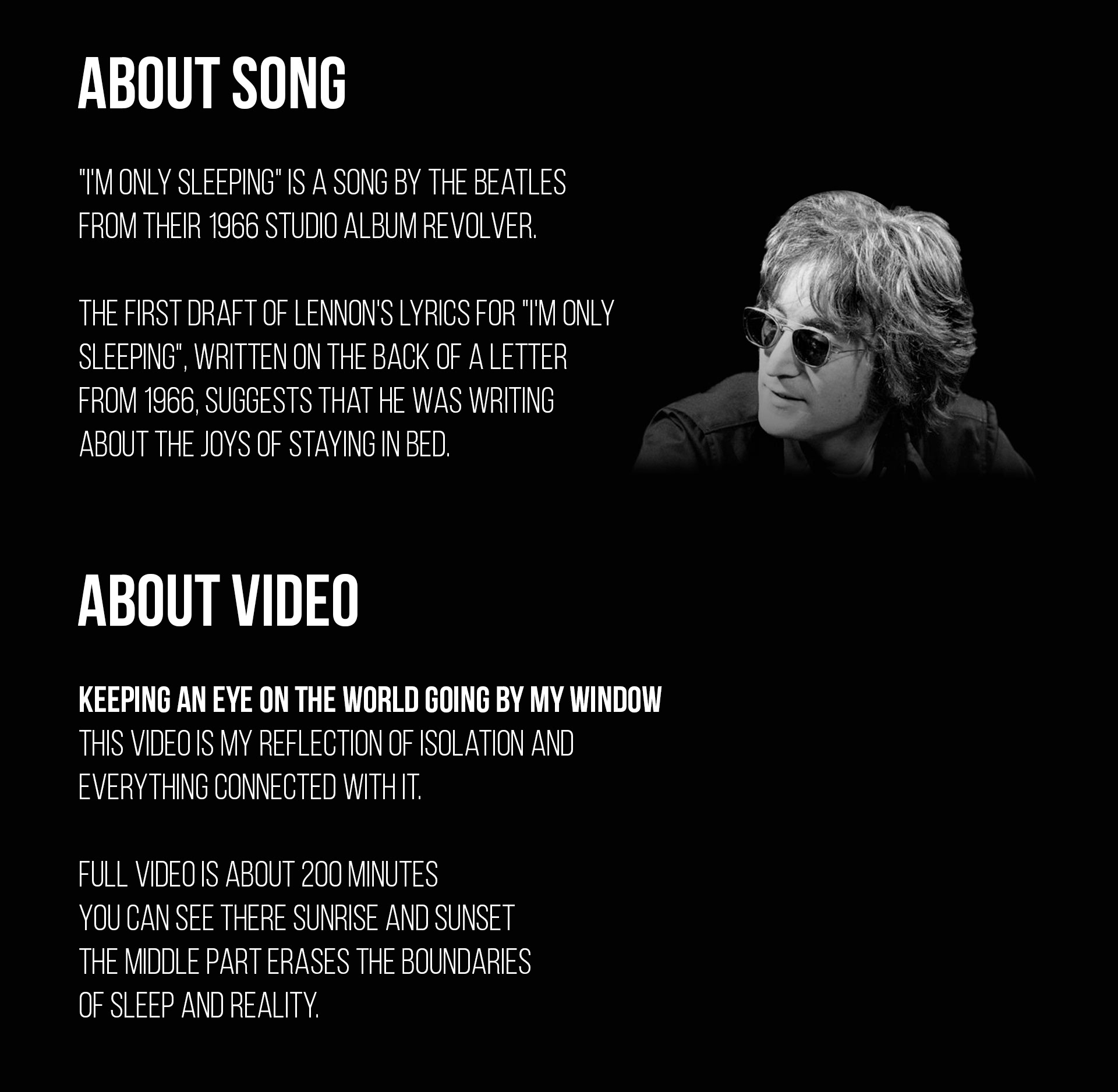 The Beatles - I'm Only Sleeping Lyrc Video — Изображение №1 — Анимация на Dprofile